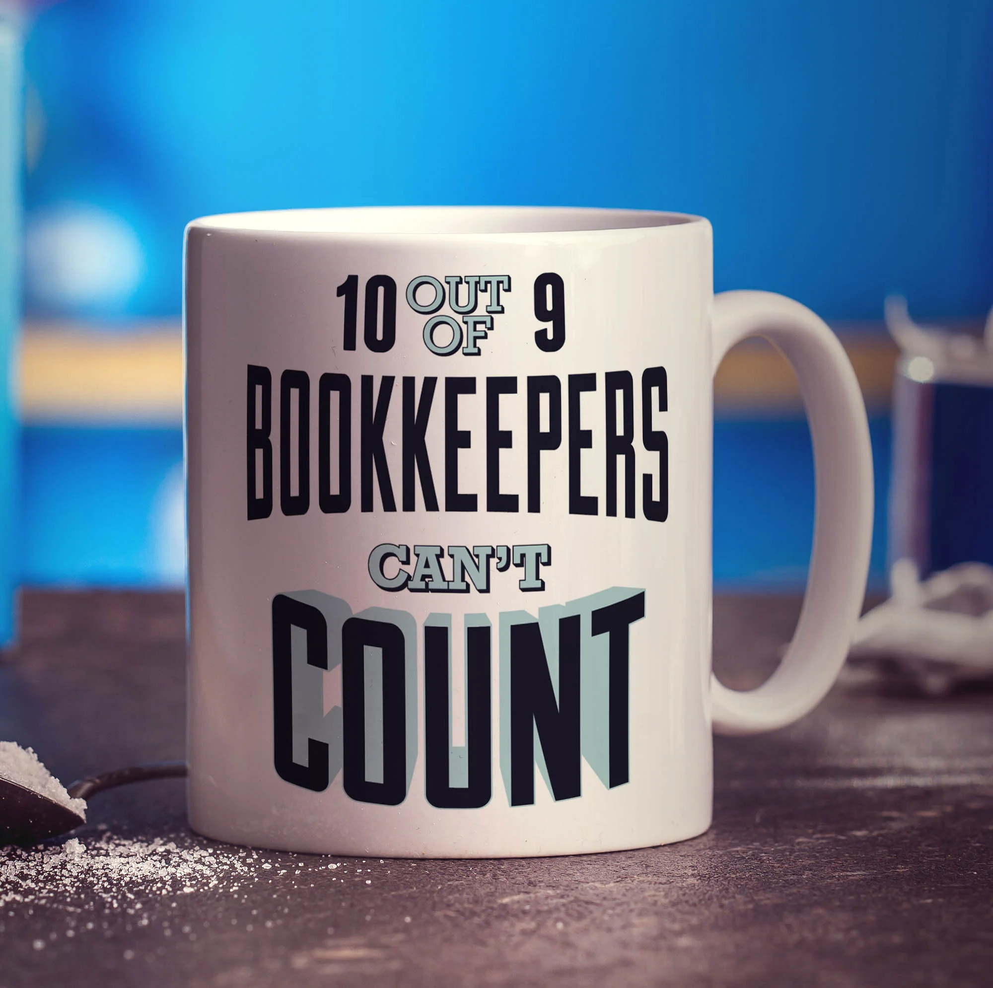 10 out of 9 Bookkeepers Can't Count Mug - Image 3