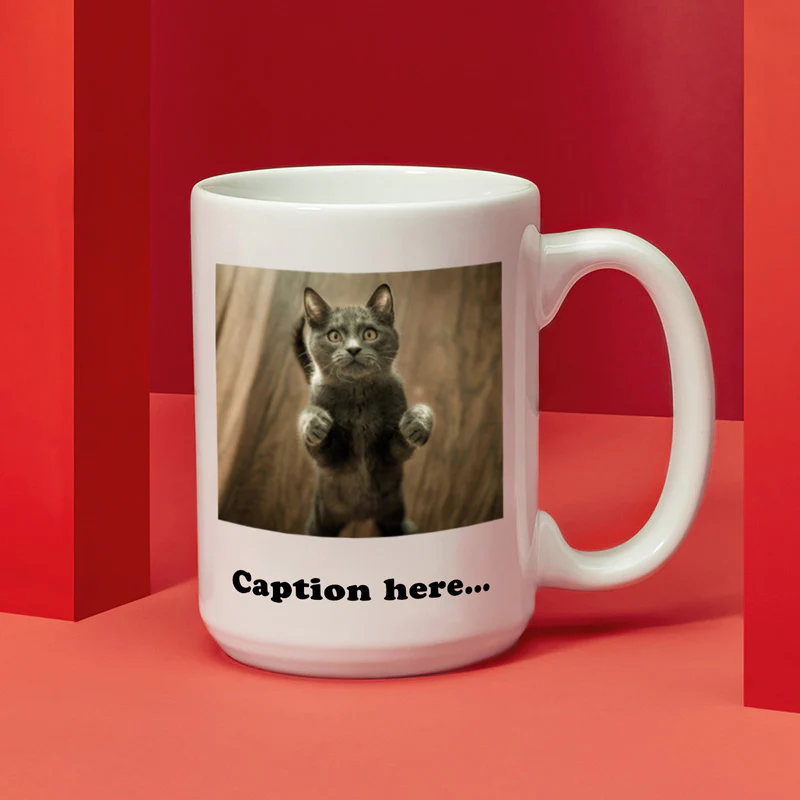 Jumbo Photo Mug with Caption - Image 2