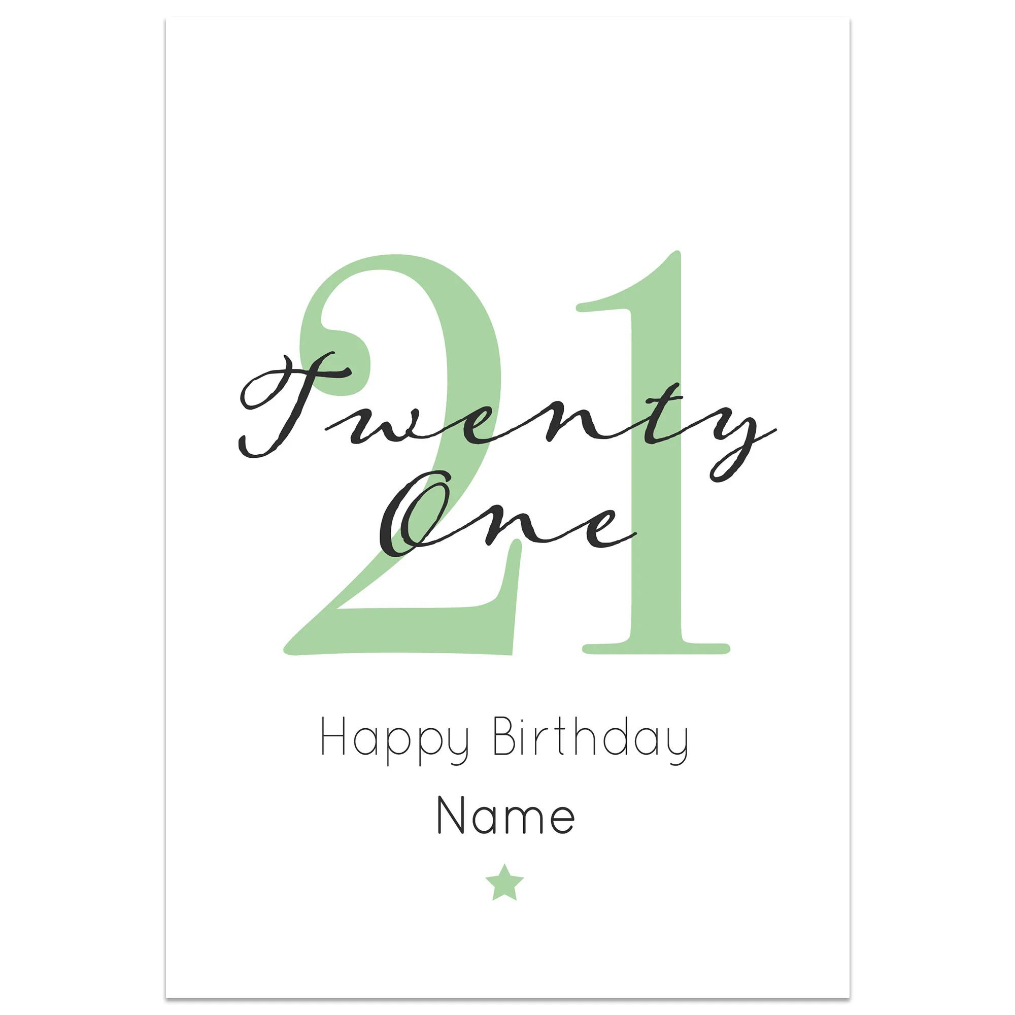 21st Milestone Birthday Card - Image 3