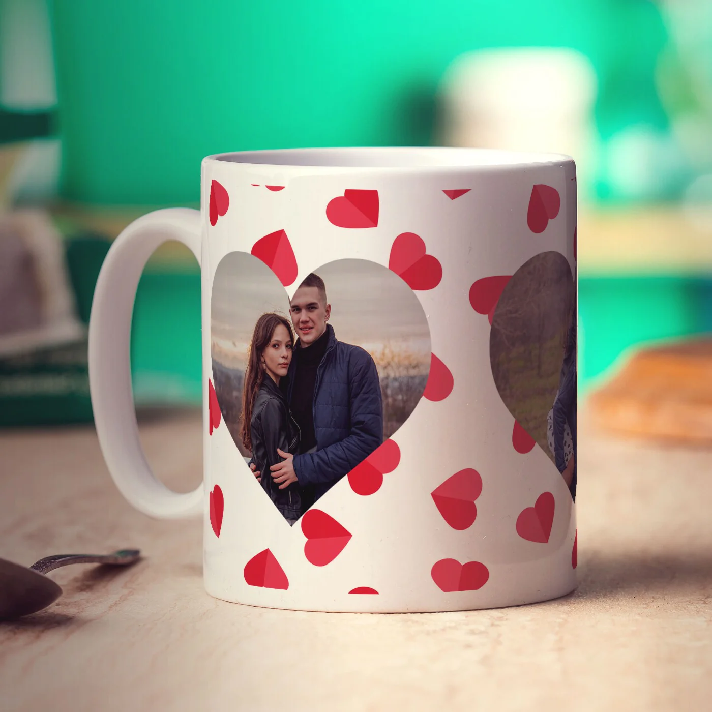3 Heart Photo Panoramic Mug - Image 5