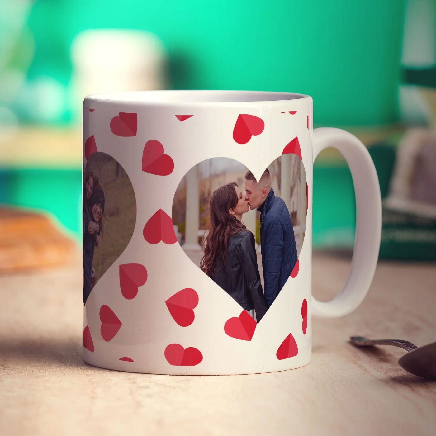 3 Heart Photo Panoramic Mug - Image 6