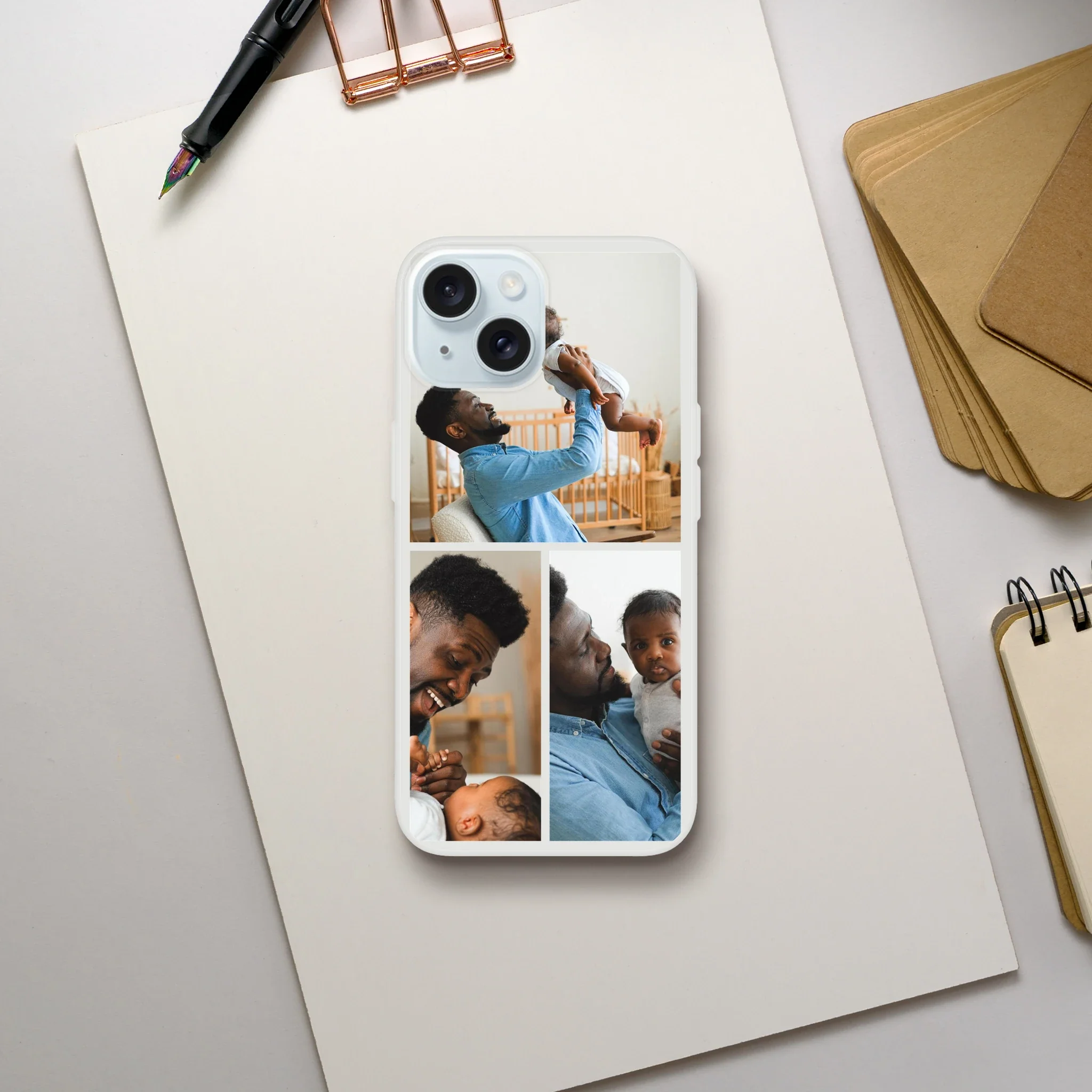 3 Photo Collage Flexi iPhone Case - Image 17