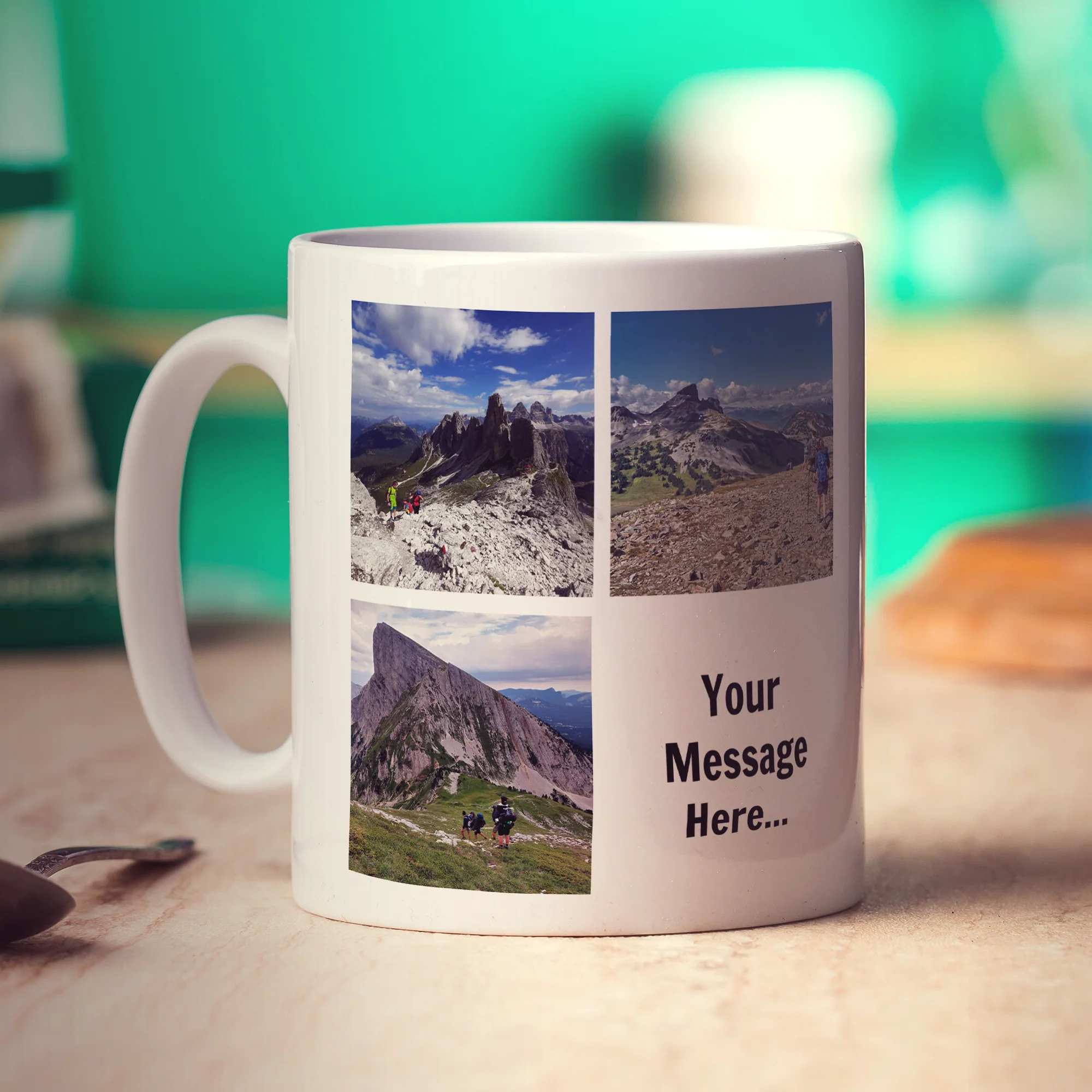 3 Photo and Message Collage Mug - Image 2