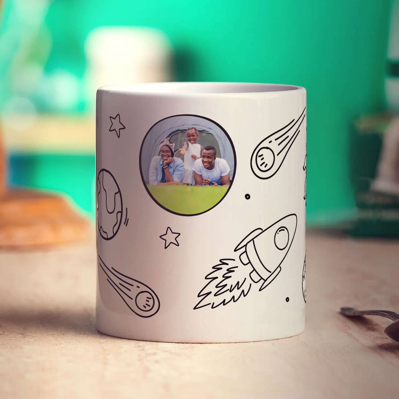 3 Photo Space Doodle Mug - Image 2