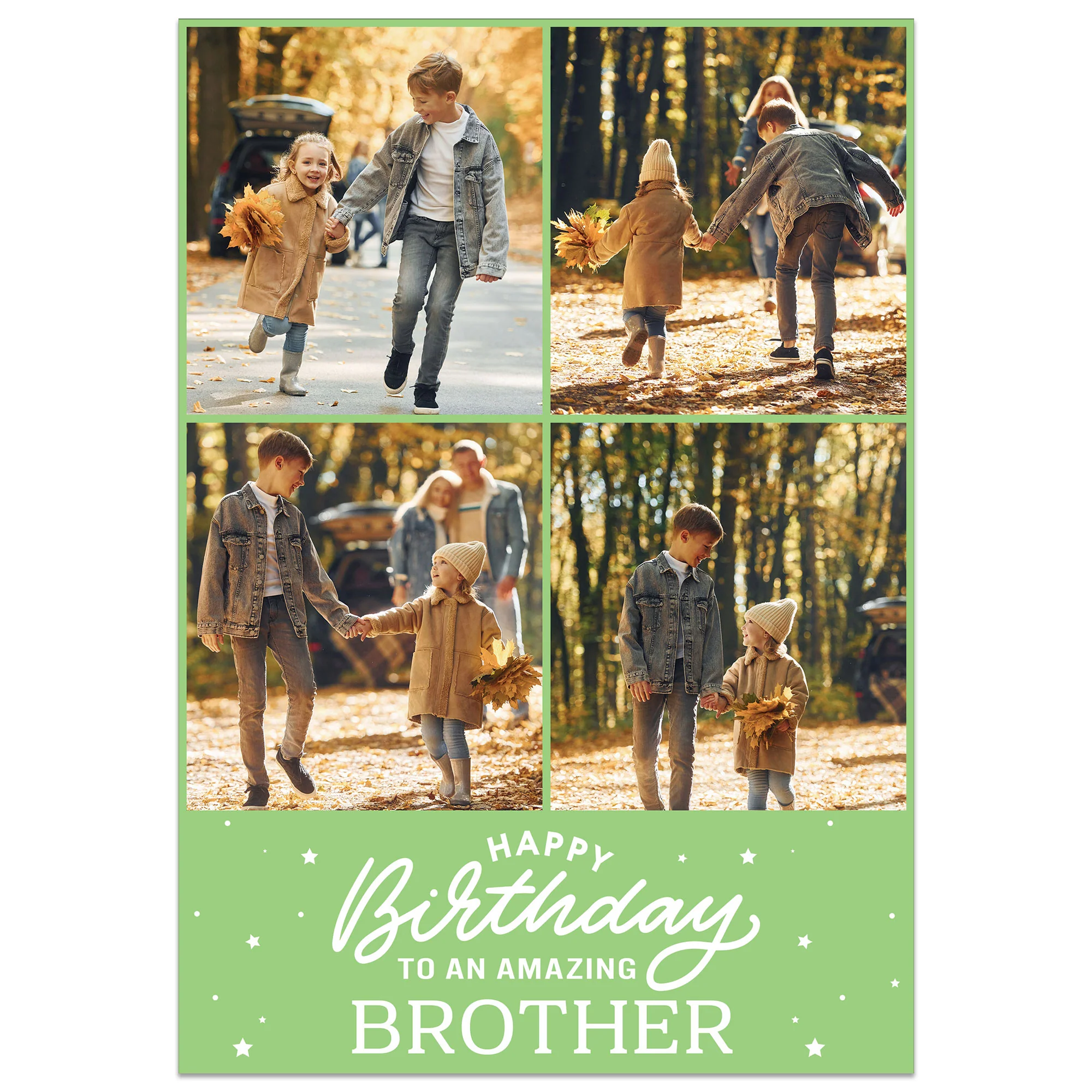 4 Photo Amazing Brother Birthday Card - Image 3