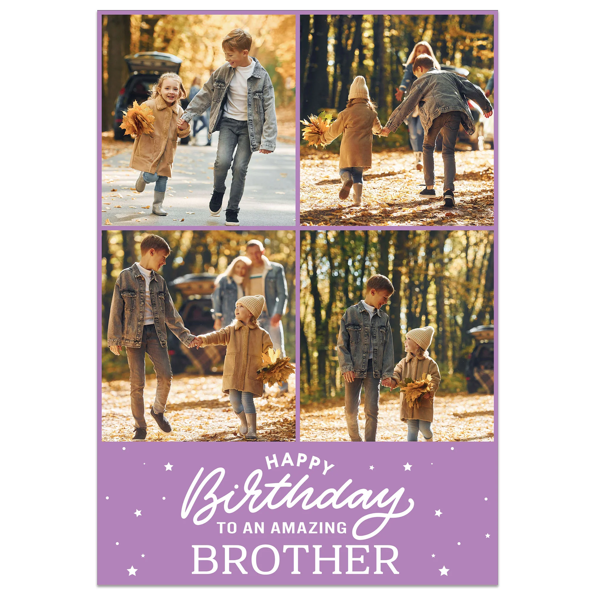 4 Photo Amazing Brother Birthday Card - Image 4