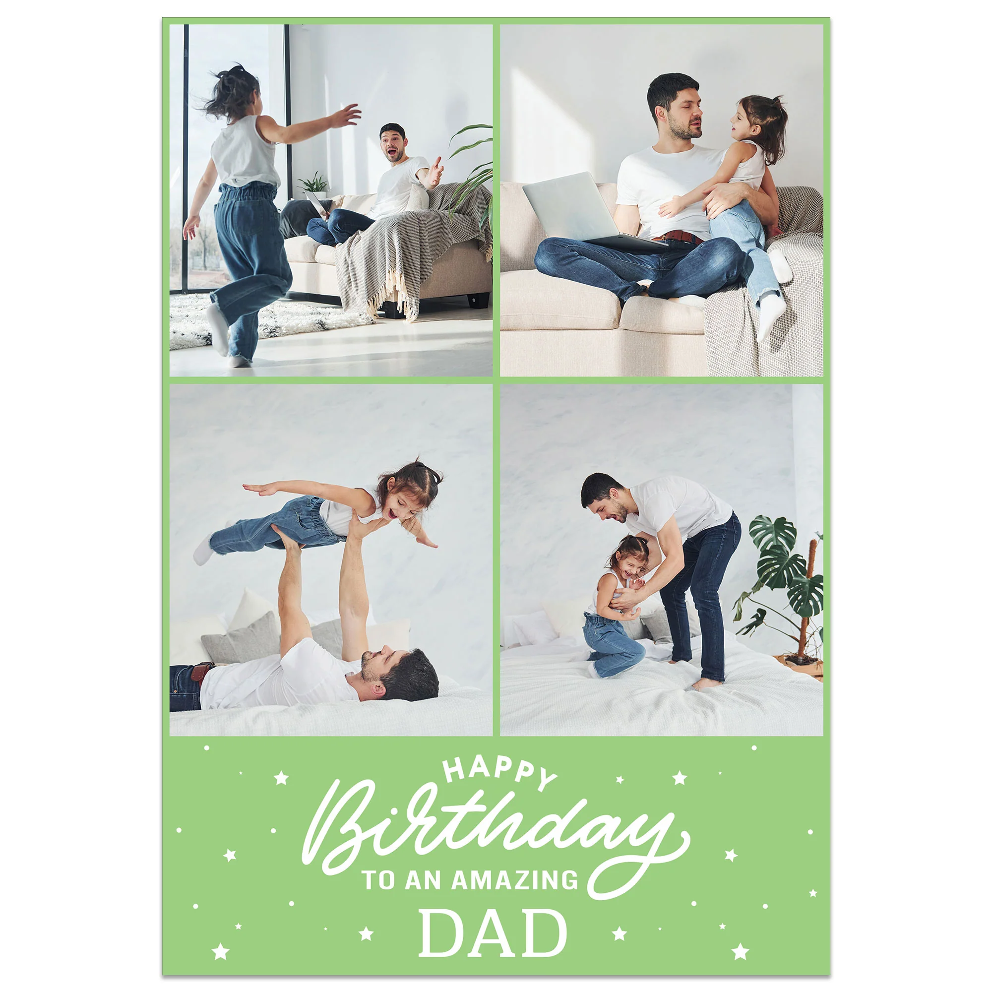 4 Photo Amazing Dad Birthday Card - Image 3