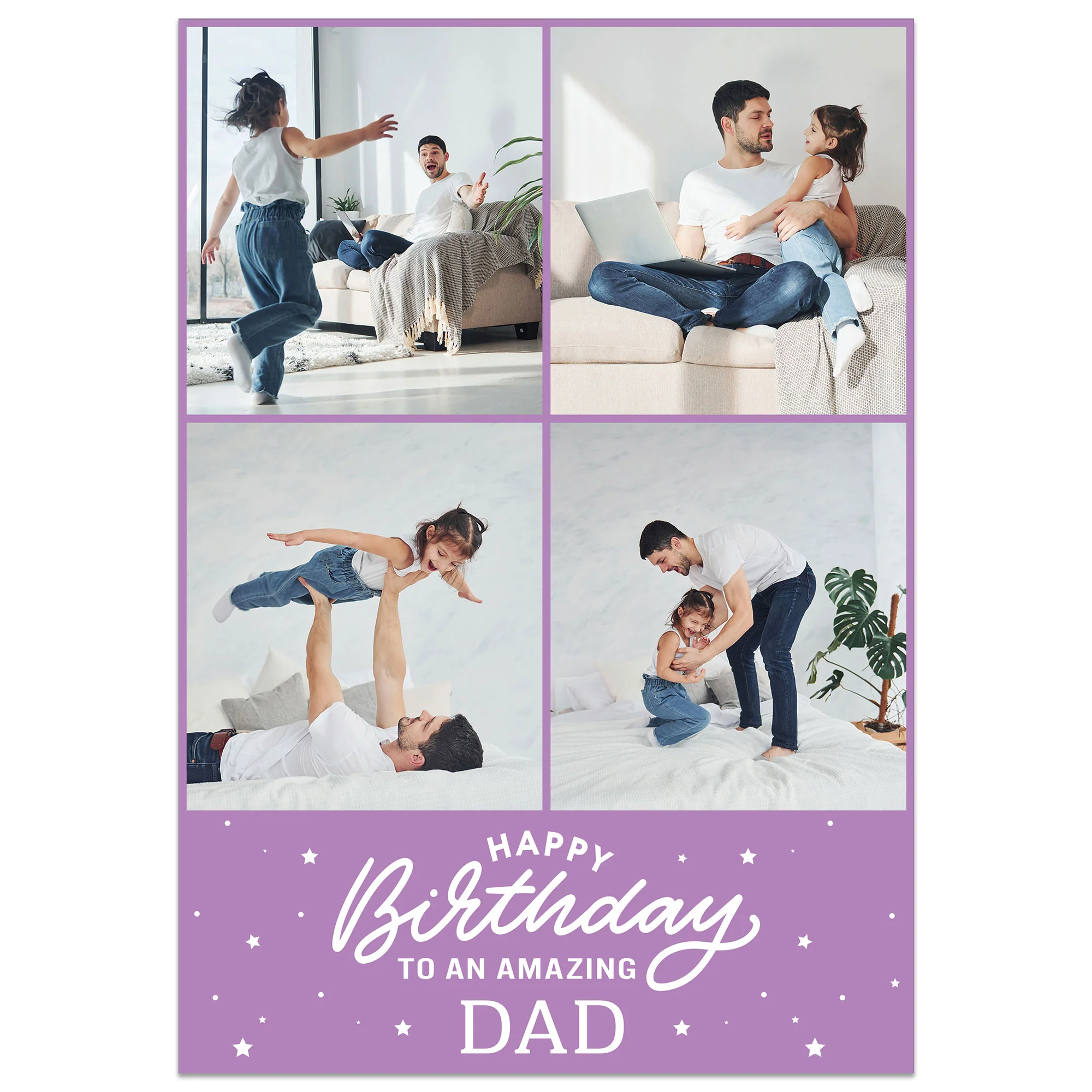 4 Photo Amazing Dad Birthday Card - Image 4