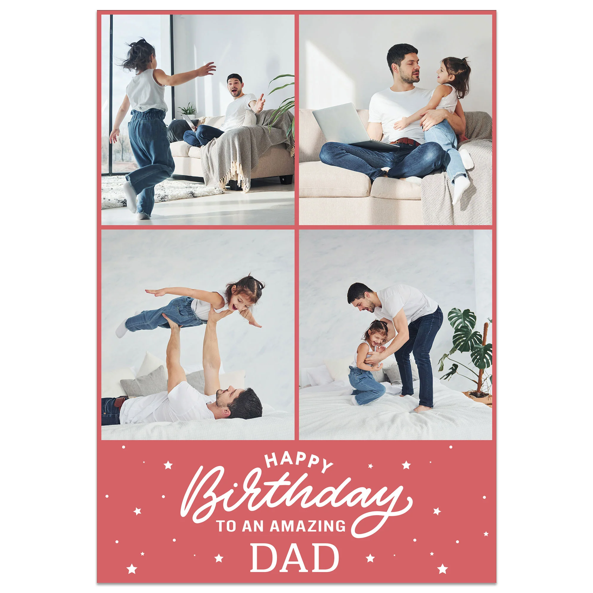 4 Photo Amazing Dad Birthday Card - Image 5