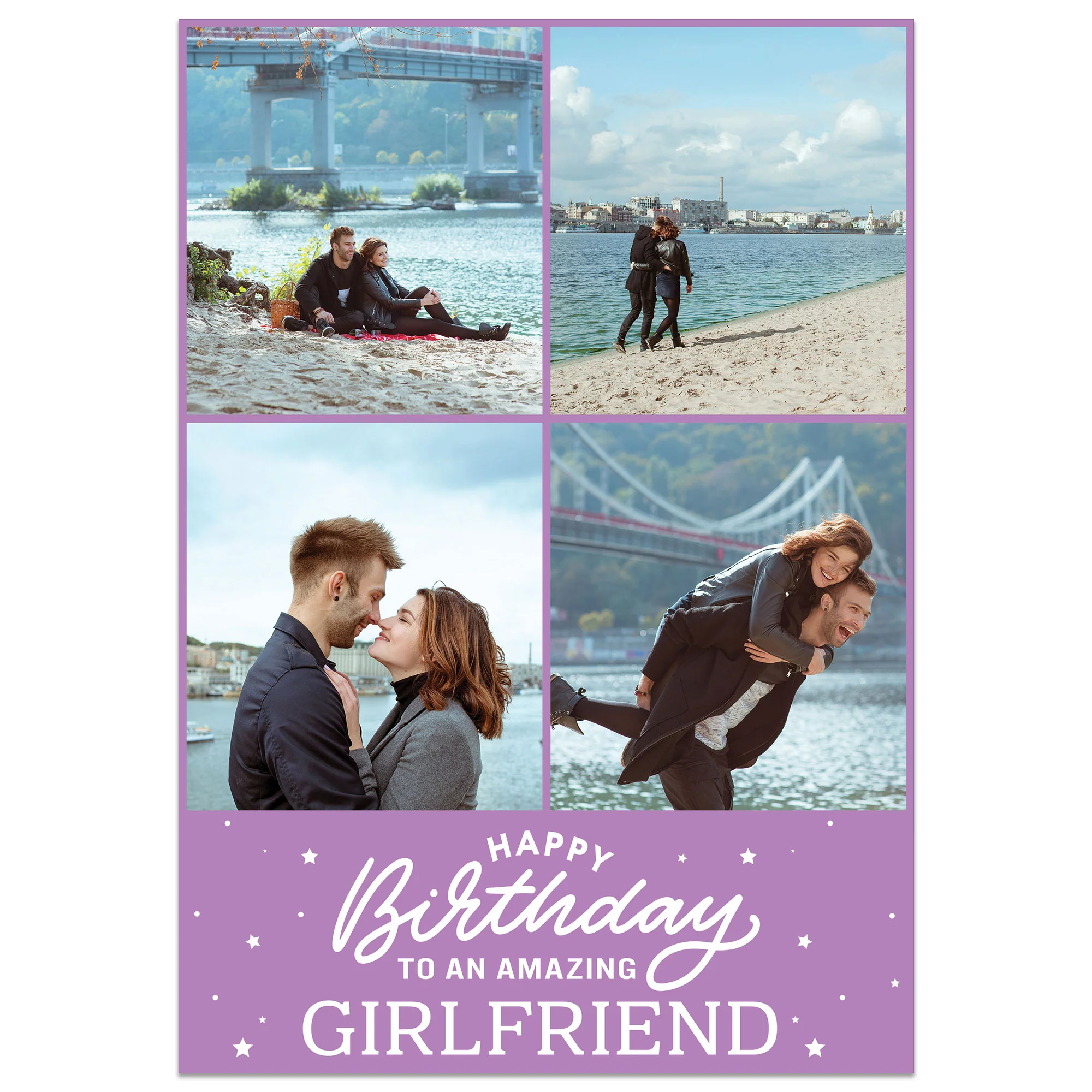 4 Photo Amazing Girlfriend Birthday Card - Image 4