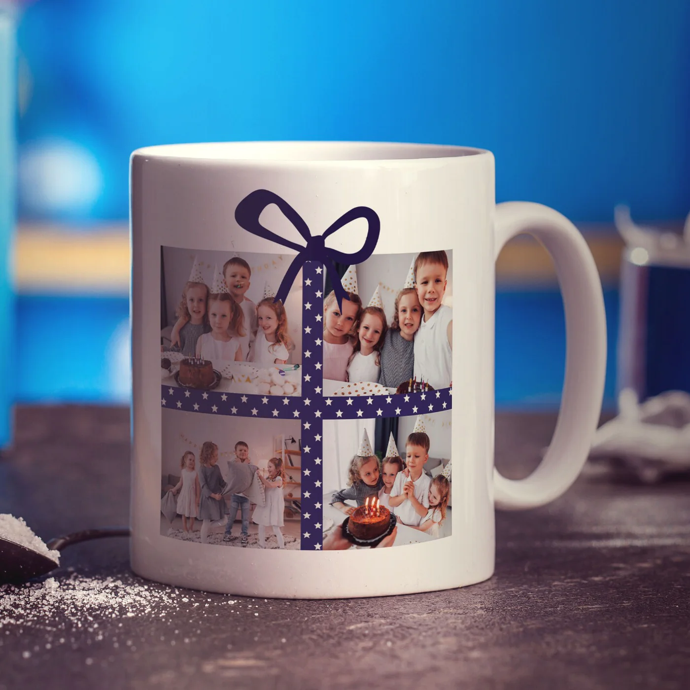 4 Photo Grid Present Mug - Image 4