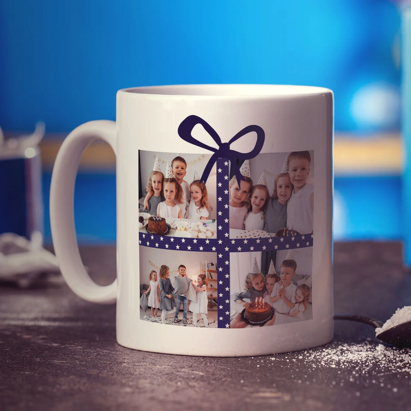 4 Photo Grid Present Mug - Image 6