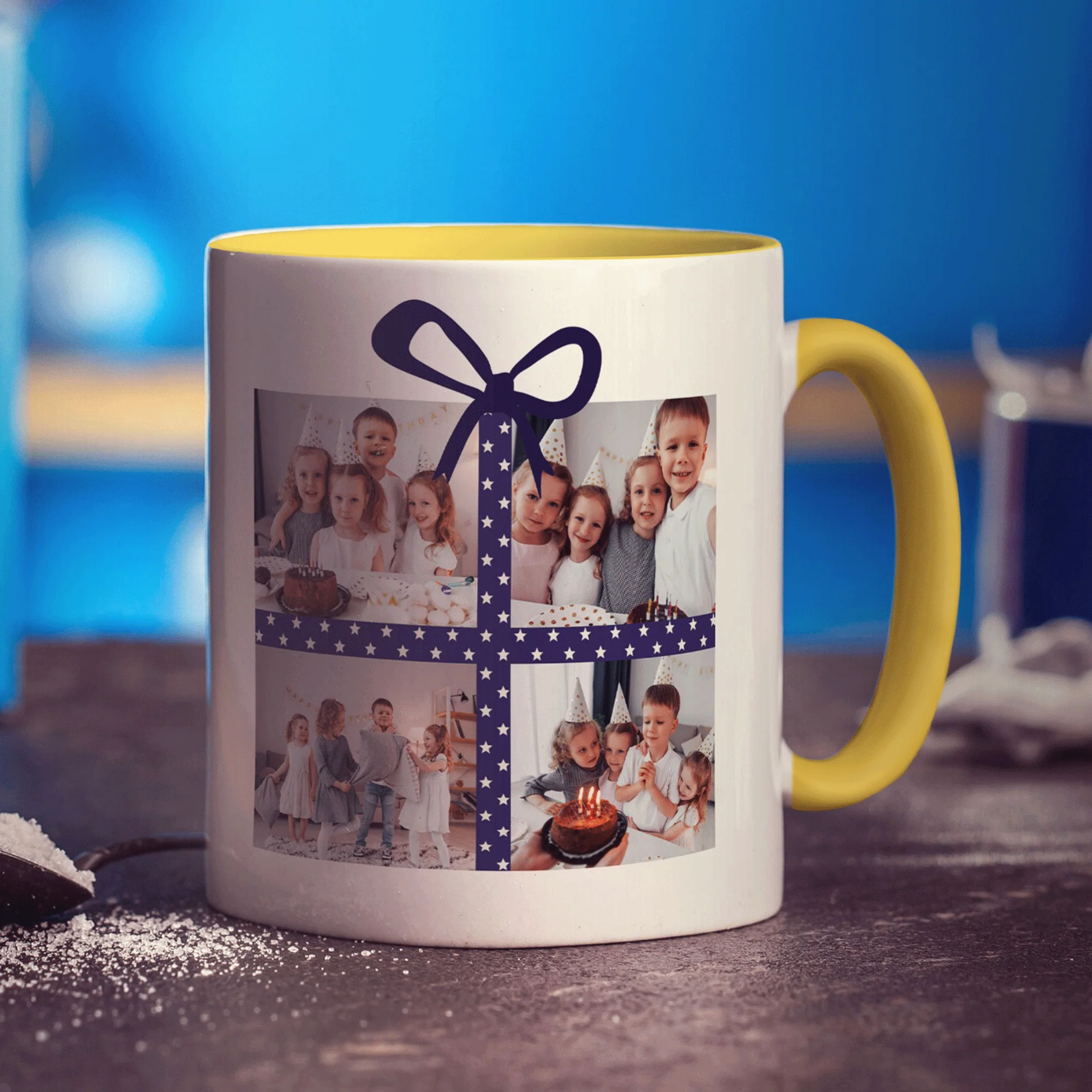 4 Photo Grid Present Mug - Image 7