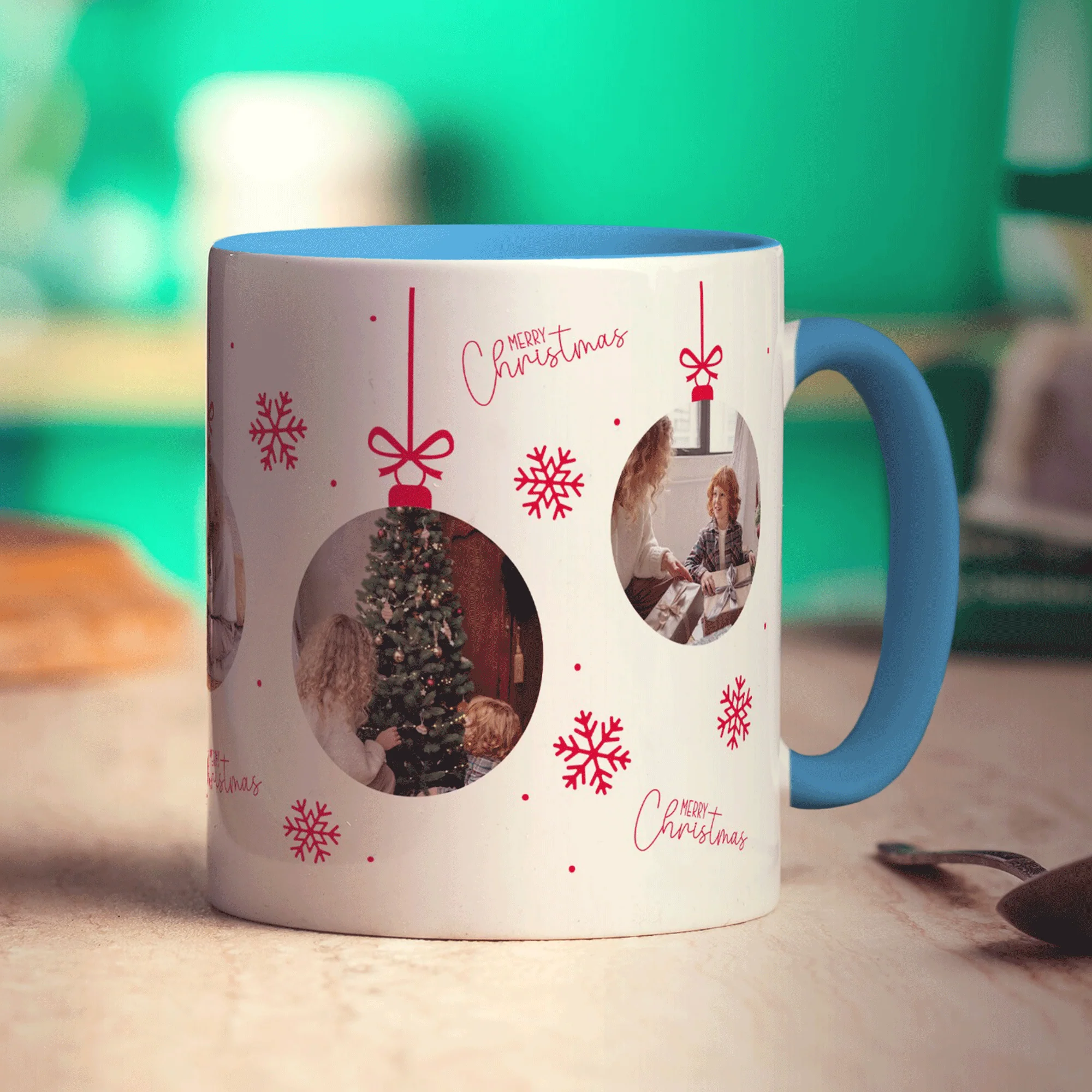 5 Photo Christmas Bauble Mug - Image 10