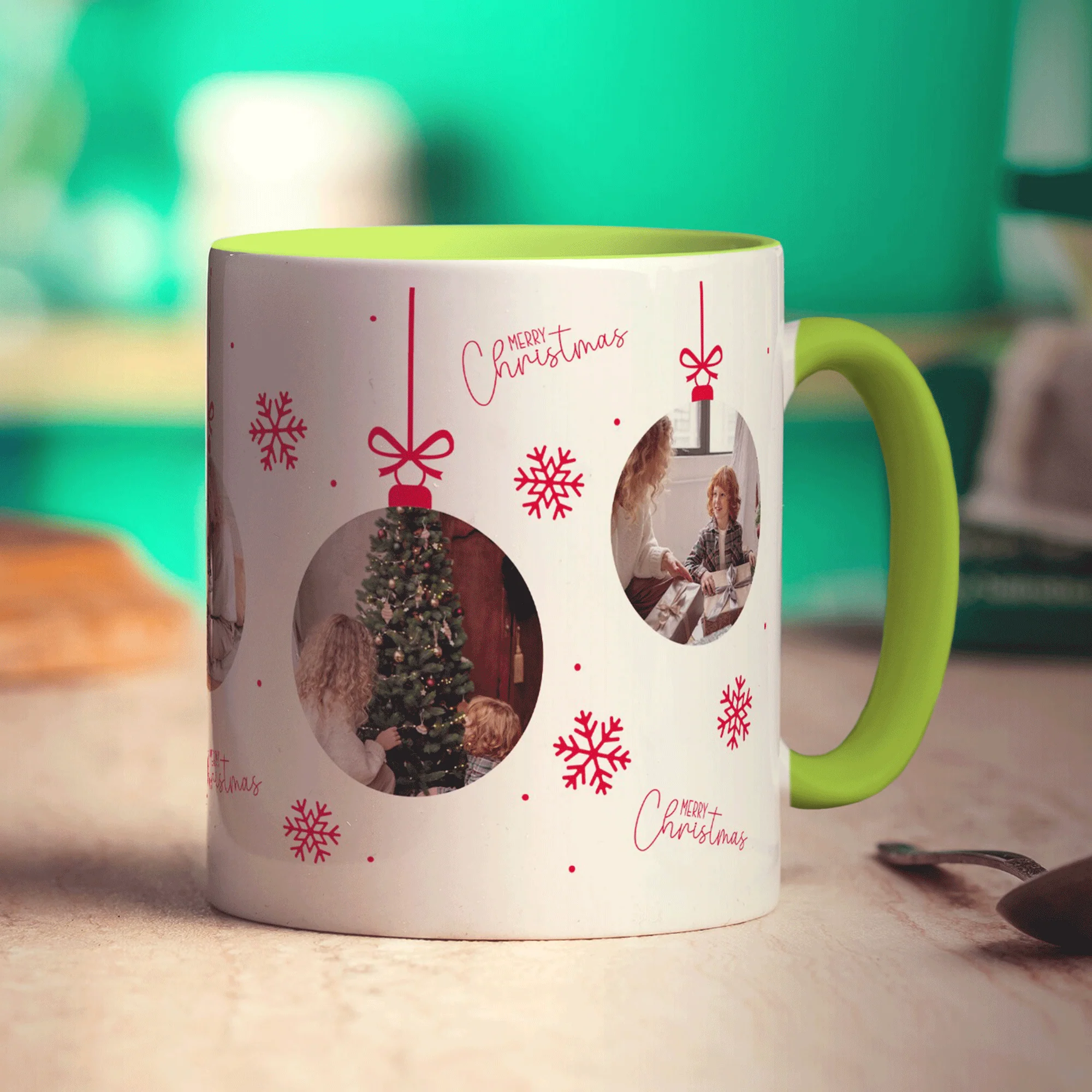 5 Photo Christmas Bauble Mug - Image 9