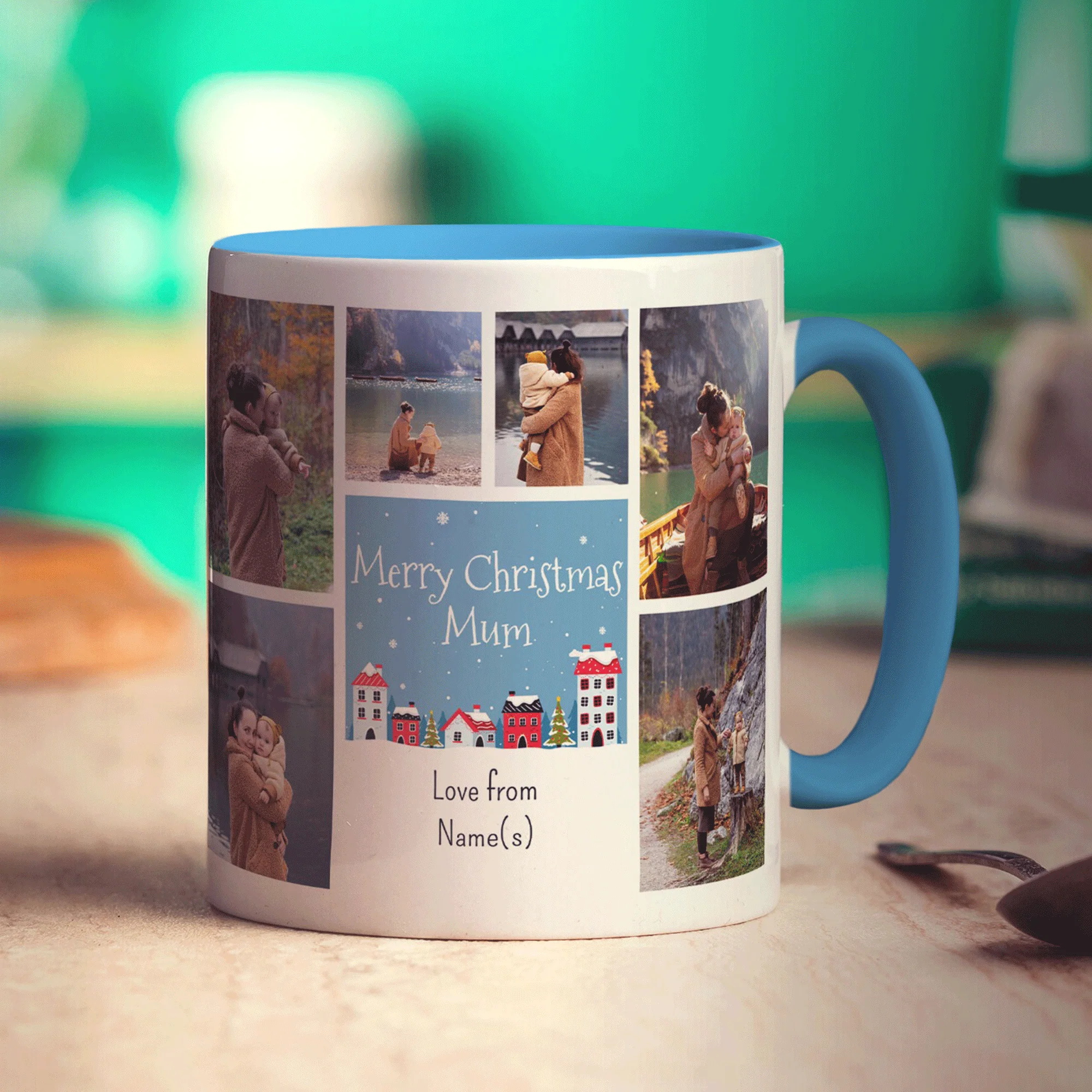 6 Photo Merry Christmas Mum with Text Mug - Image 10