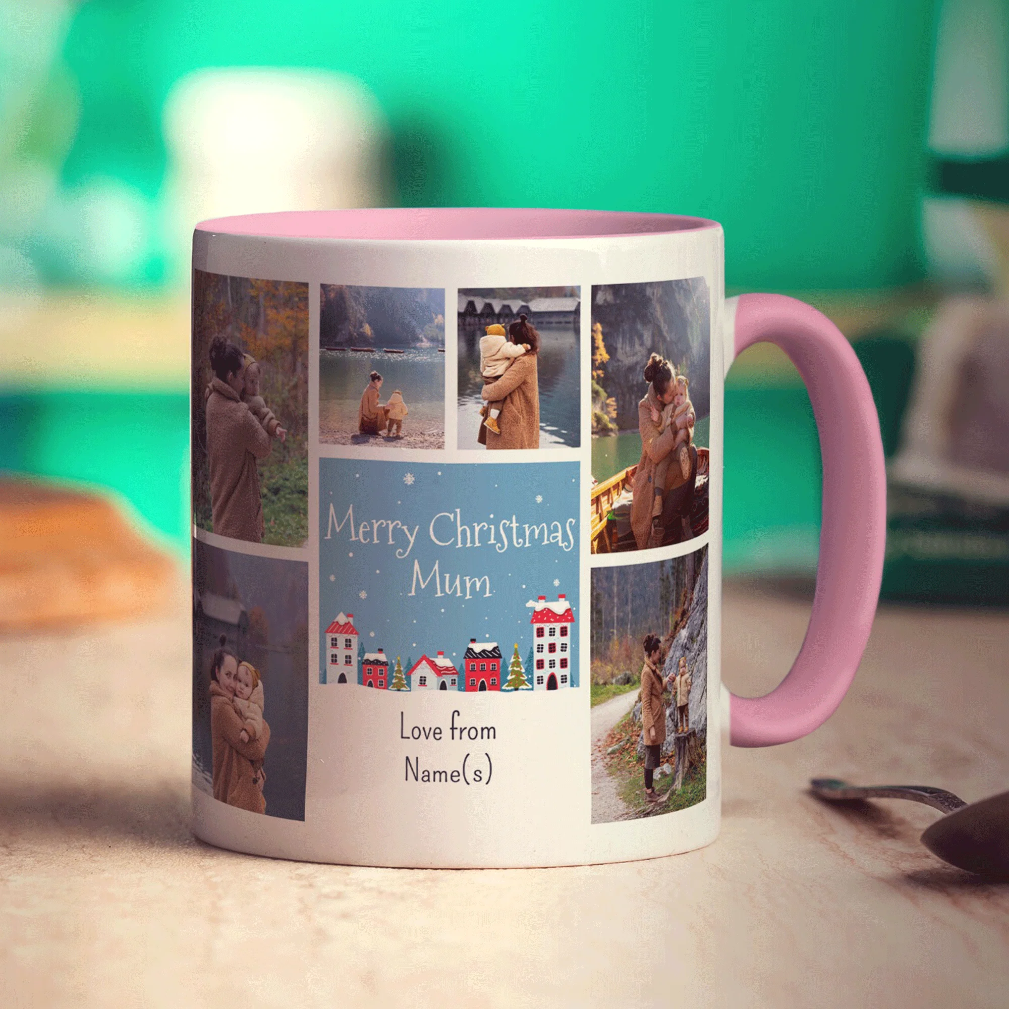 6 Photo Merry Christmas Mum with Text Mug - Image 11