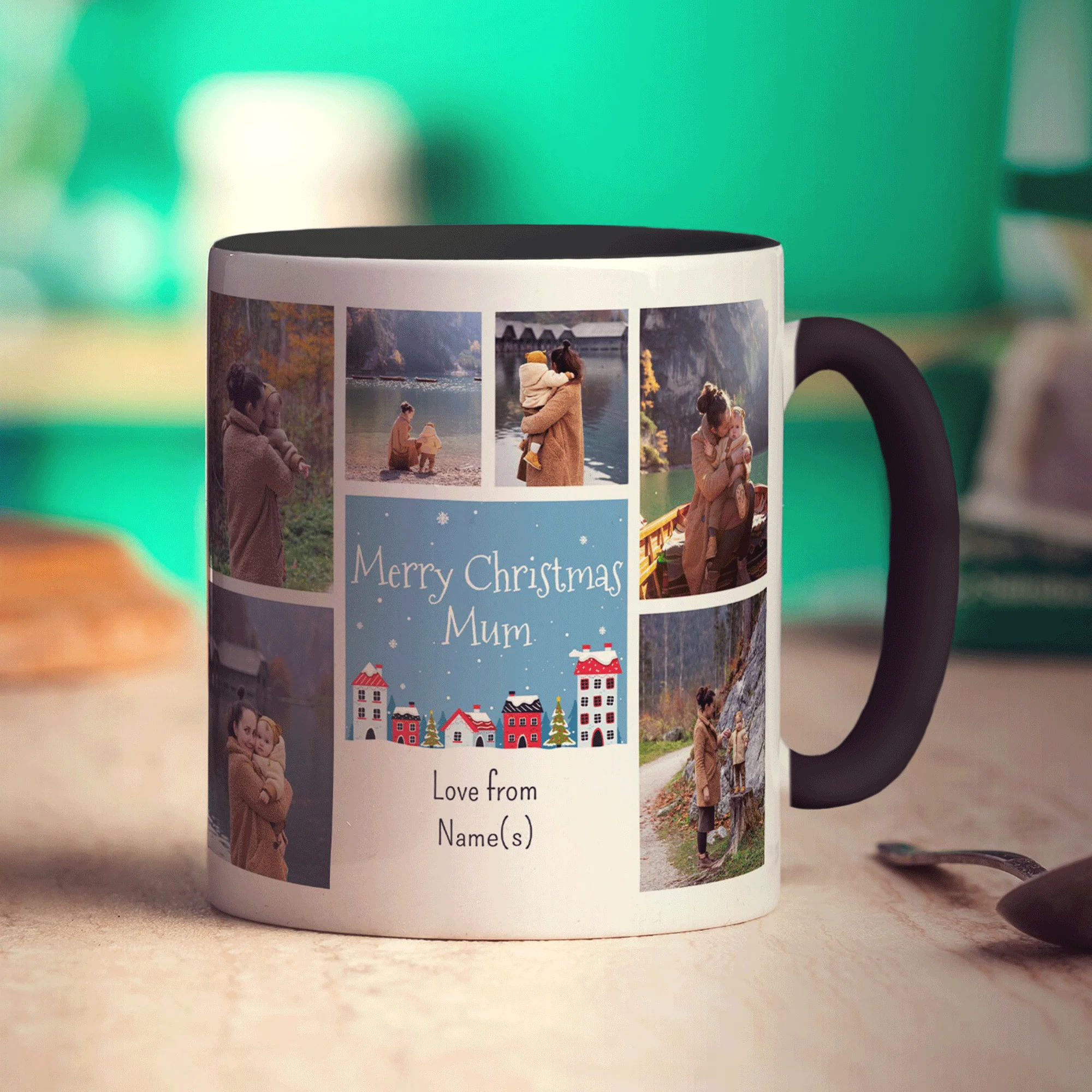 6 Photo Merry Christmas Mum with Text Mug - Image 12