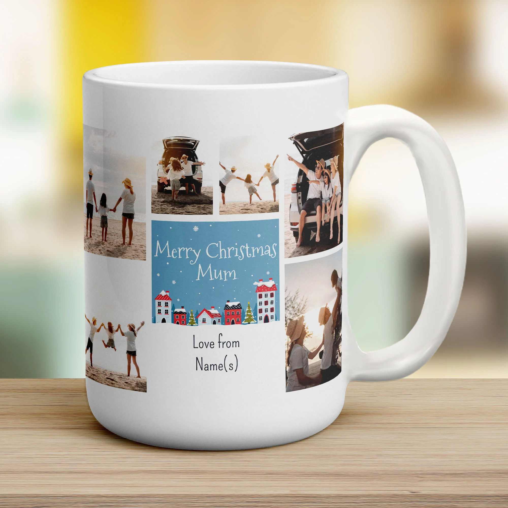 6 Photo Merry Christmas Mum with Text Mug - Image 14