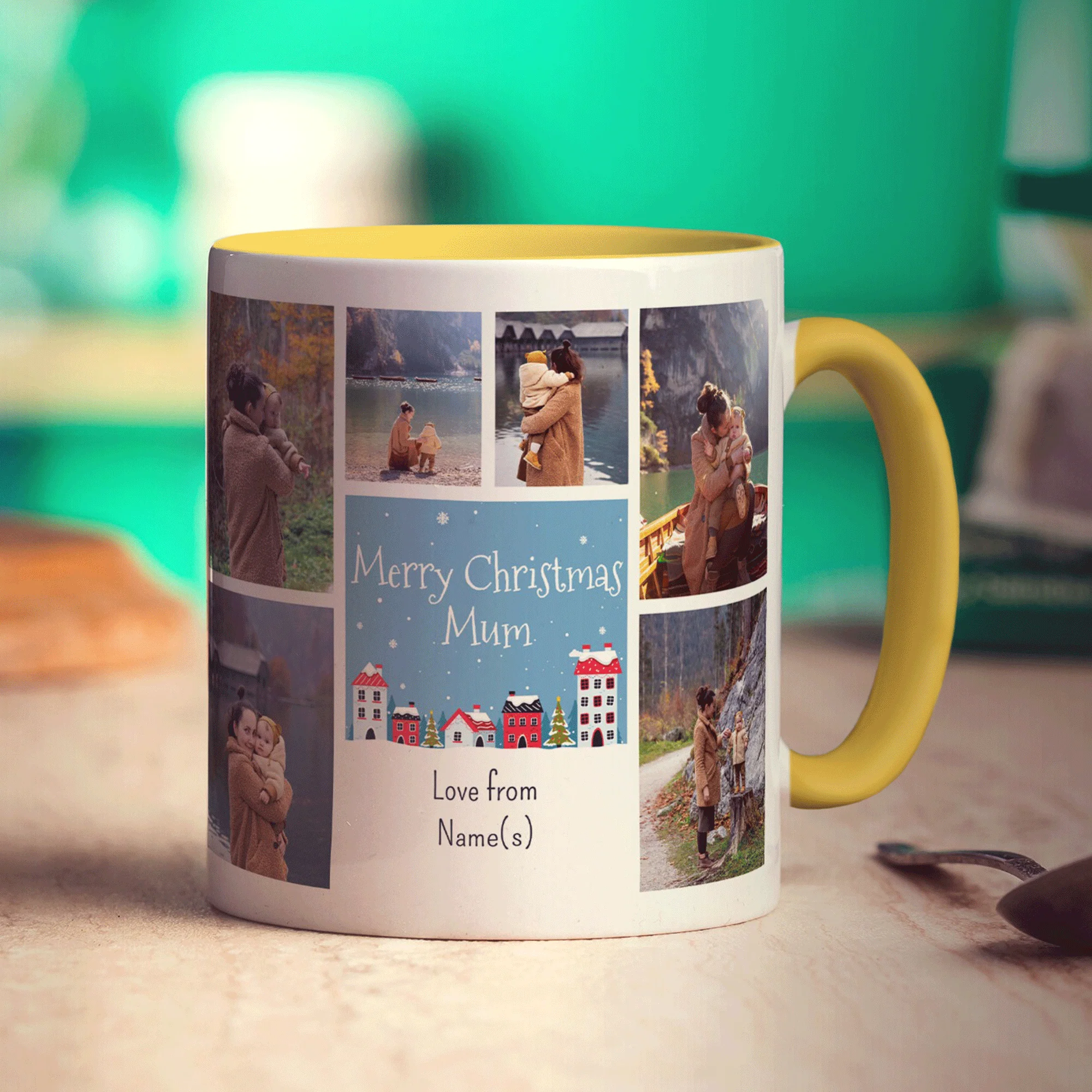 6 Photo Merry Christmas Mum with Text Mug - Image 7