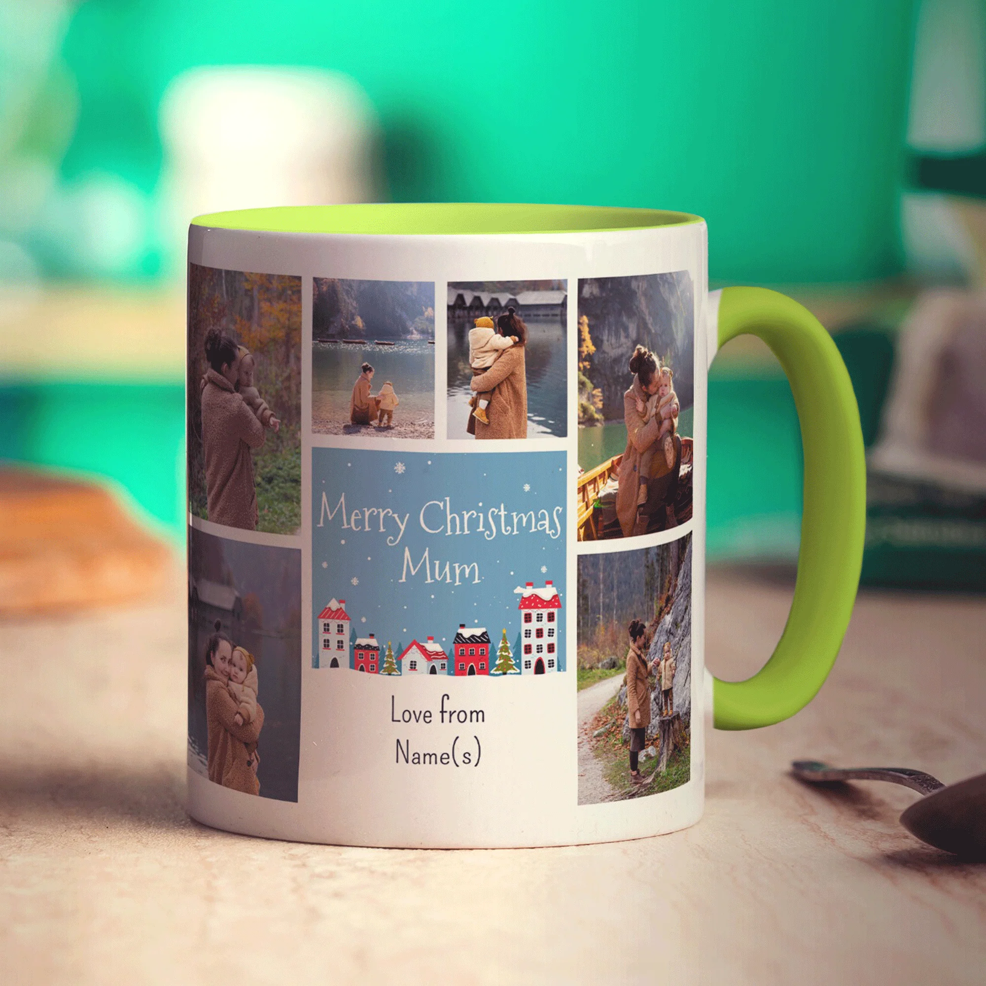 6 Photo Merry Christmas Mum with Text Mug - Image 9