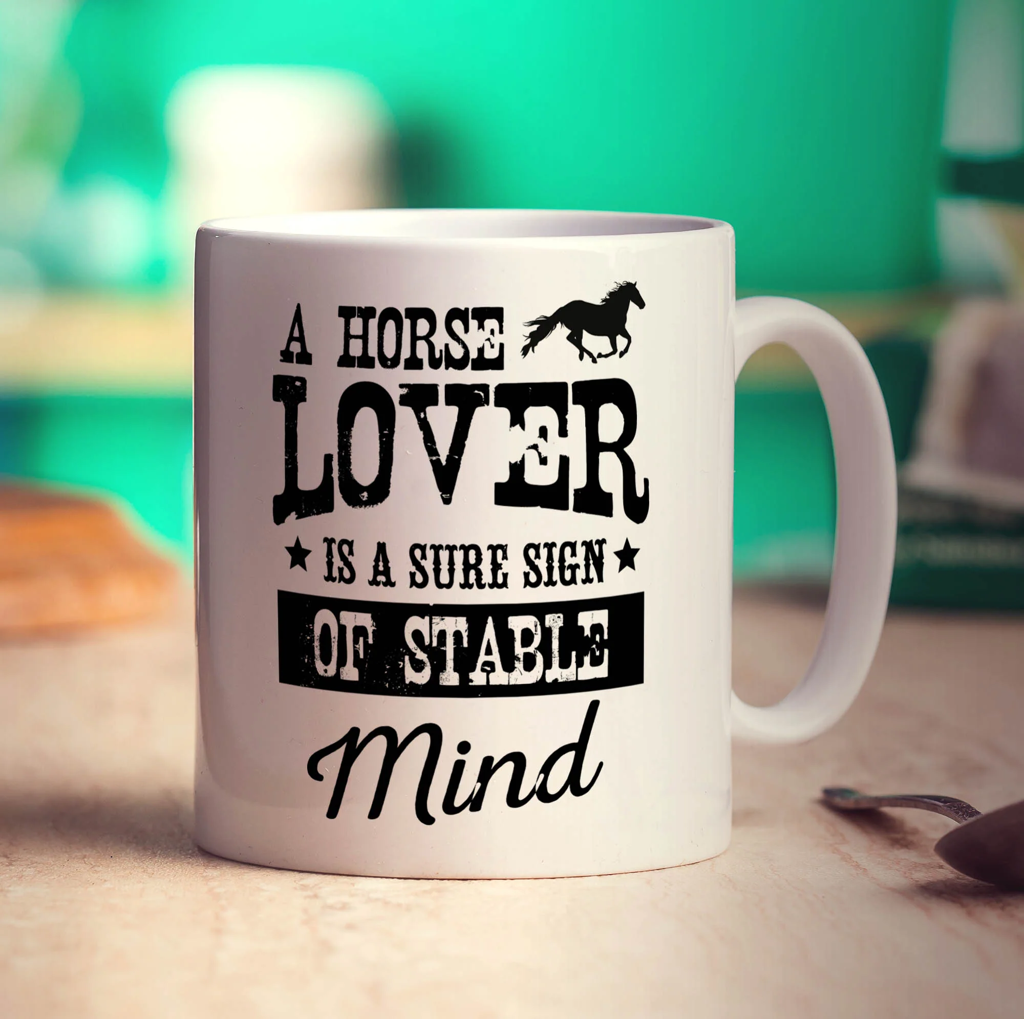 A Horse Lover Is a Sure Sign of Stable Mind Mug - Image 3