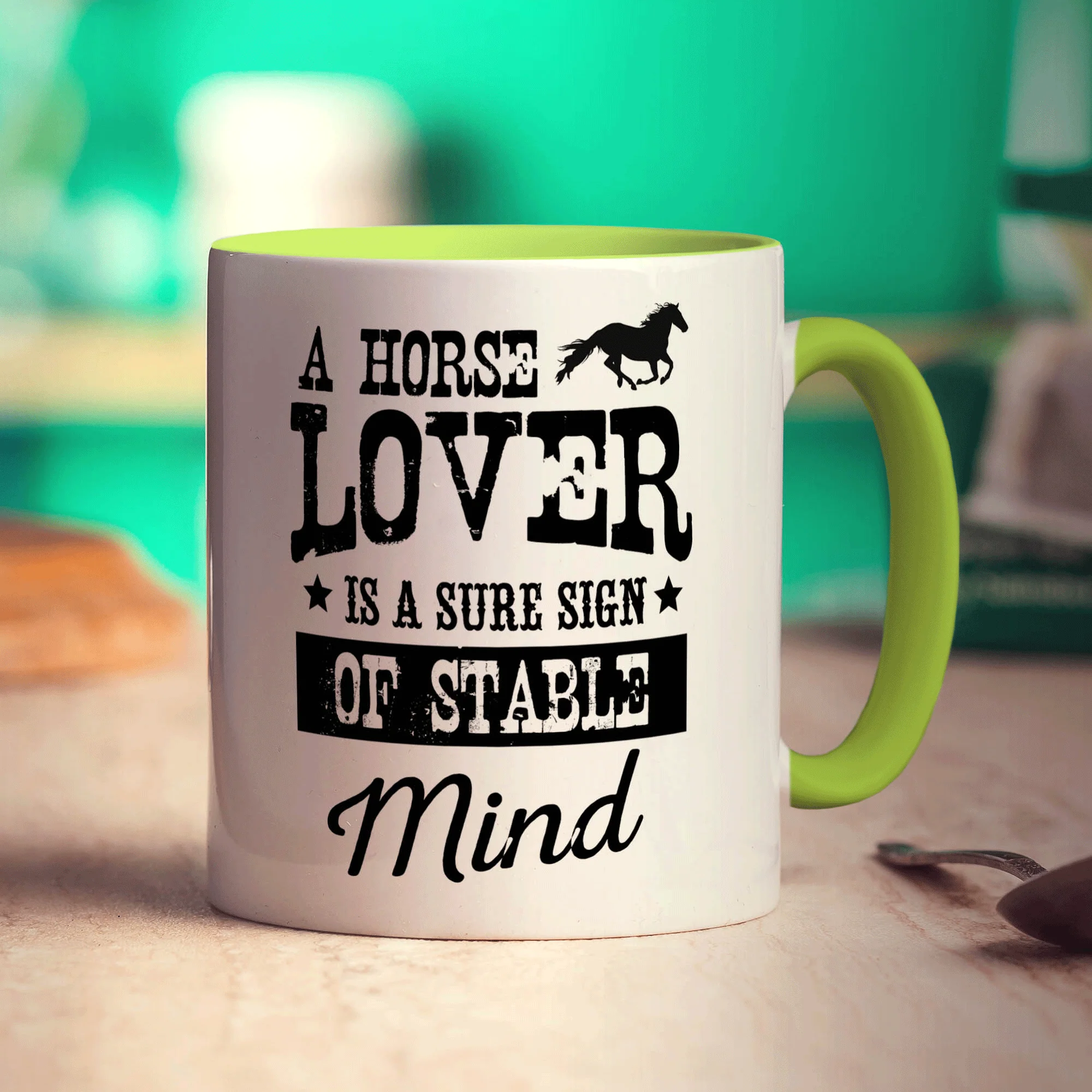 A Horse Lover Is a Sure Sign of Stable Mind Mug - Image 7
