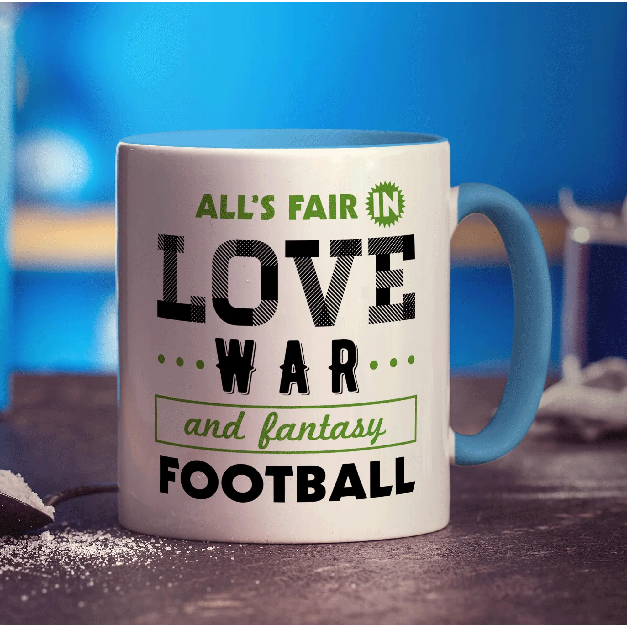 All's Fair in Love, War & Fantasy Football Mug - Image 8