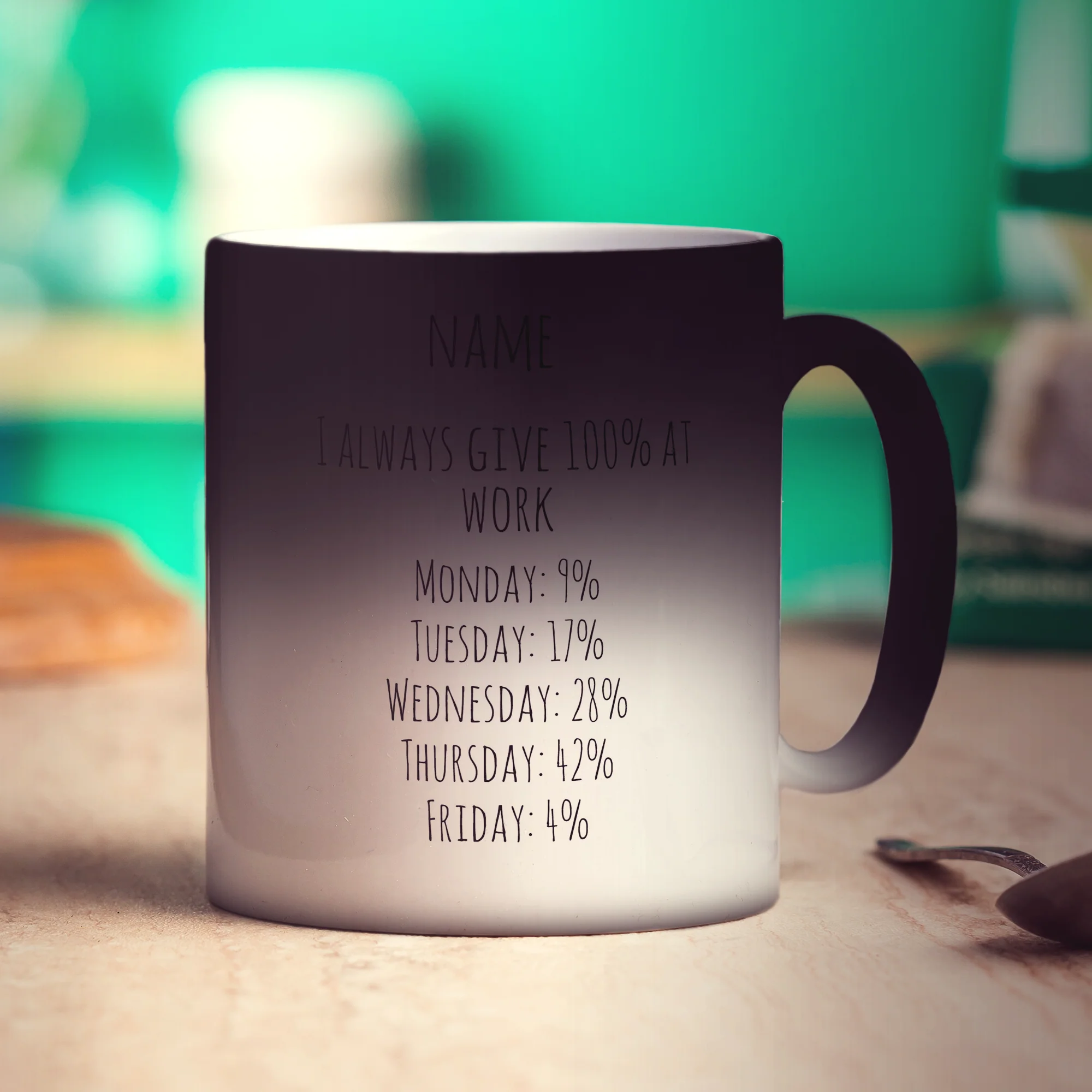 I Always Give 100% at Work Personalised Mug - Image 6