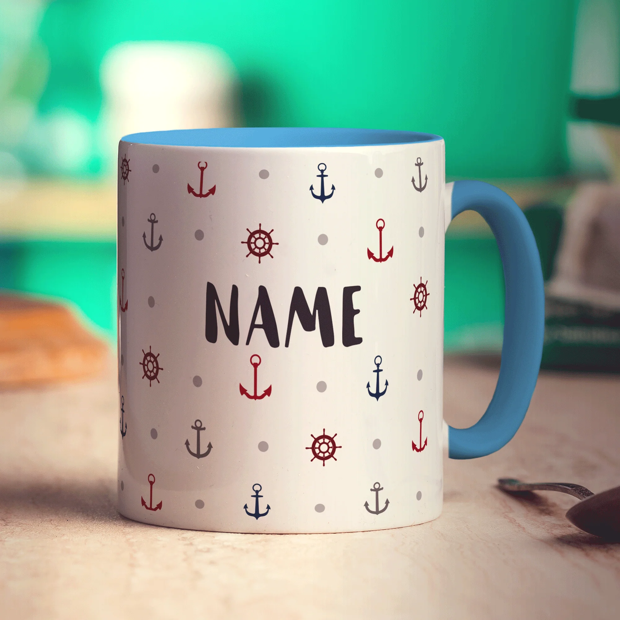 Anchor Pattern Name Mug - Image 12