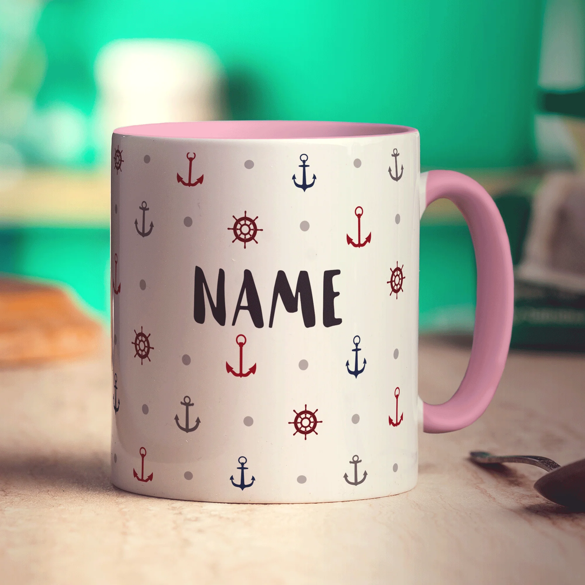 Anchor Pattern Name Mug - Image 13