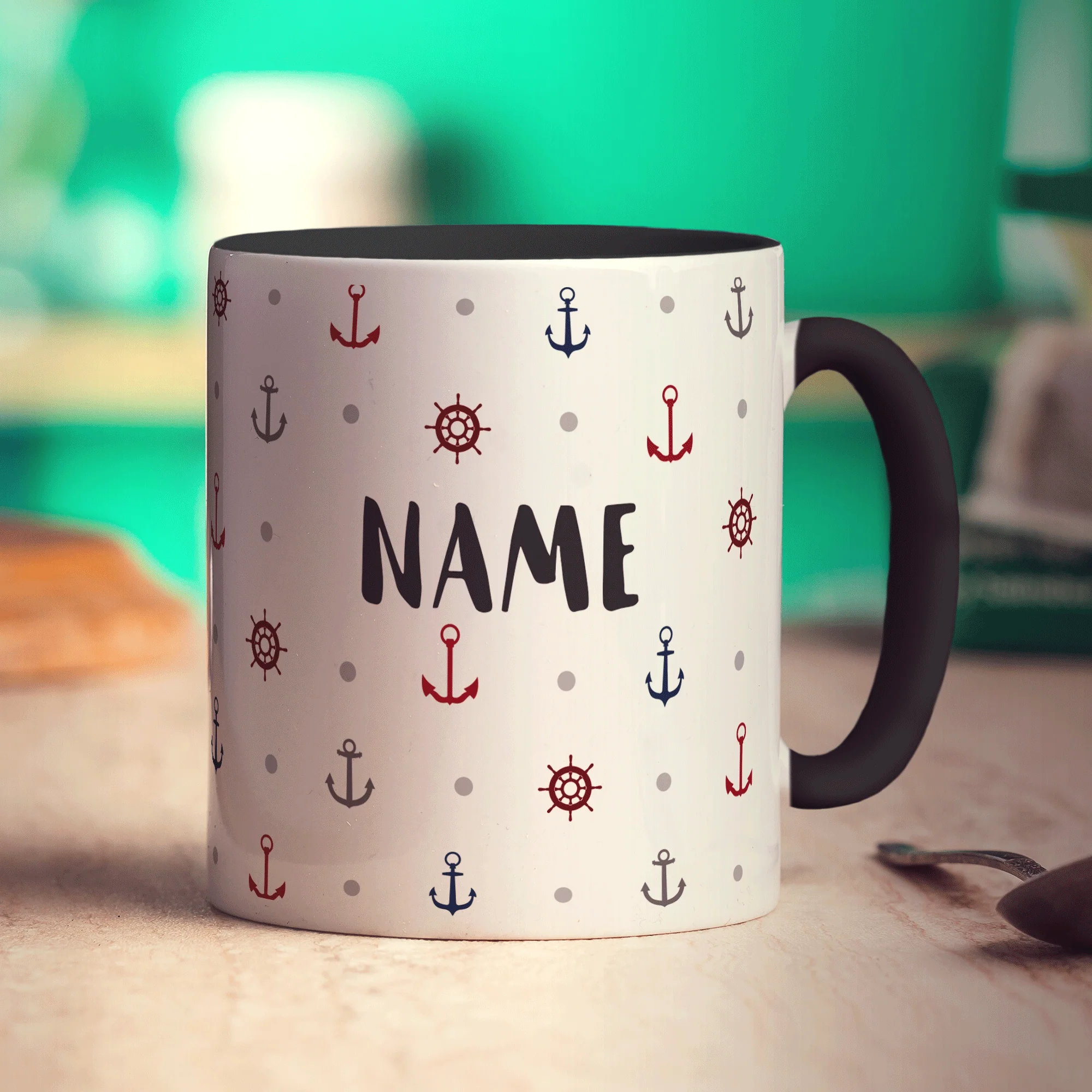 Anchor Pattern Name Mug - Image 14