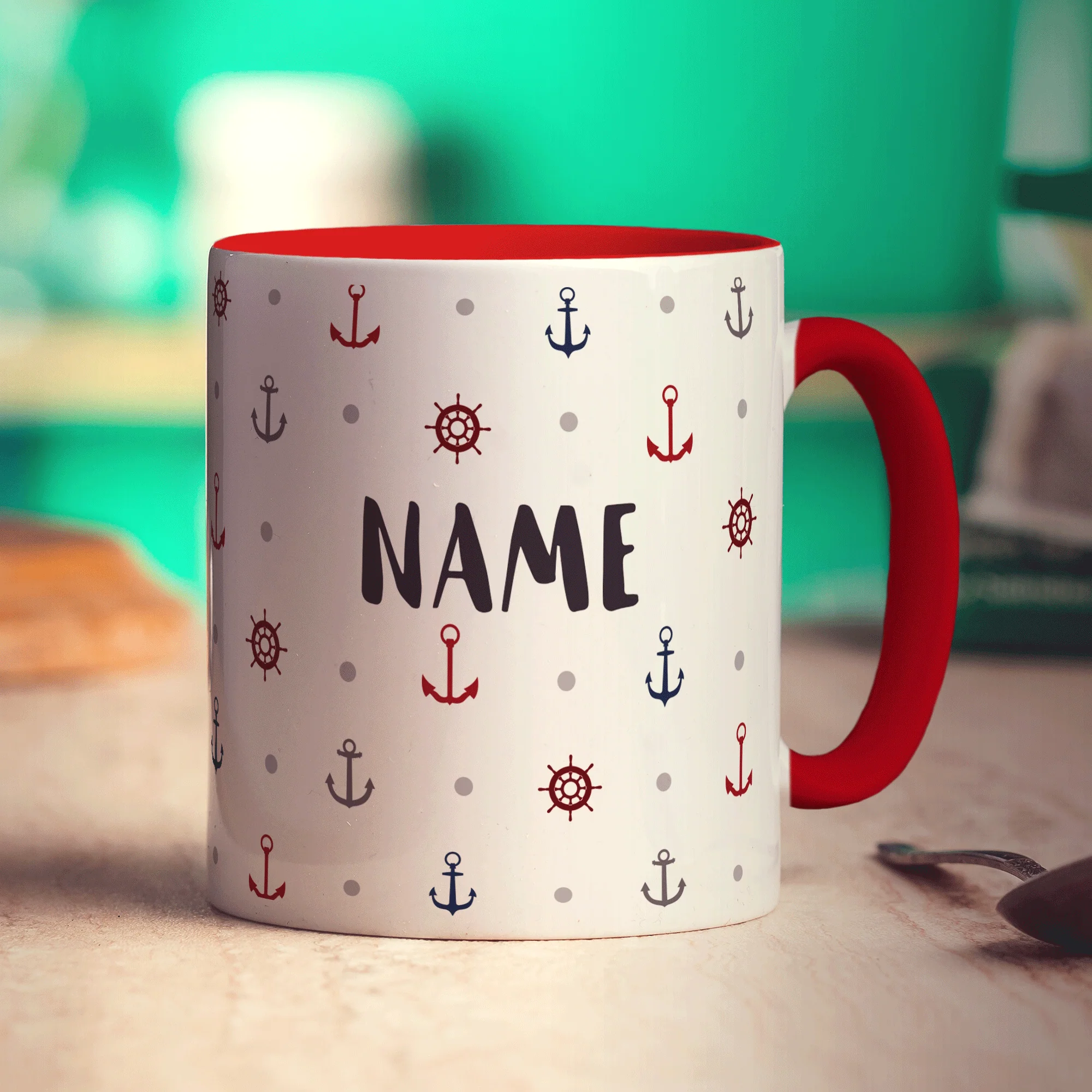 Anchor Pattern Name Mug - Image 15