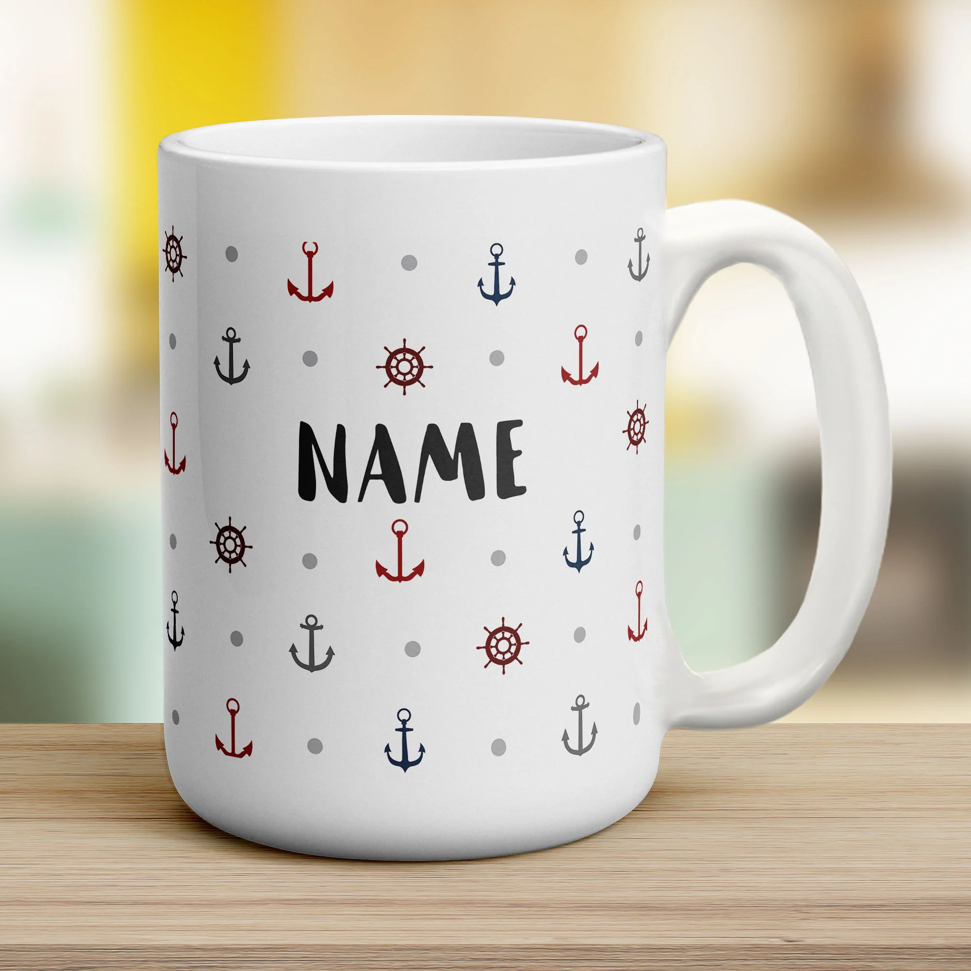 Anchor Pattern Name Mug - Image 16
