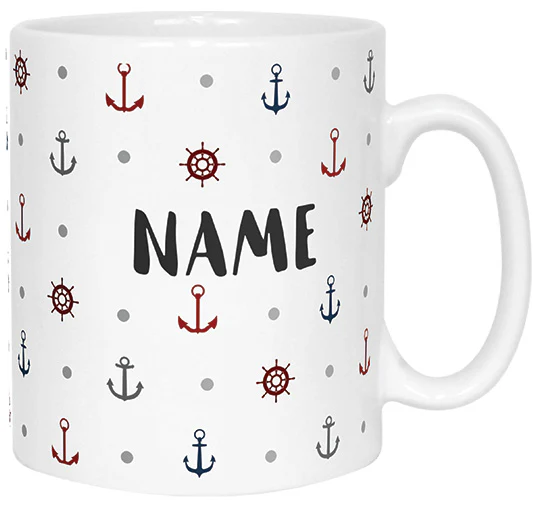 Anchor Pattern Name Mug - Image 2