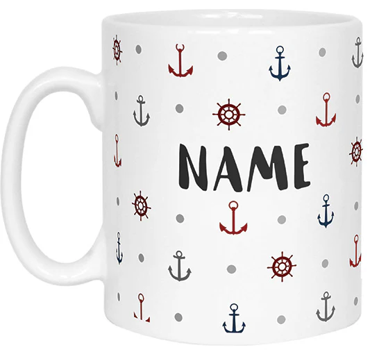 Anchor Pattern Name Mug - Image 3