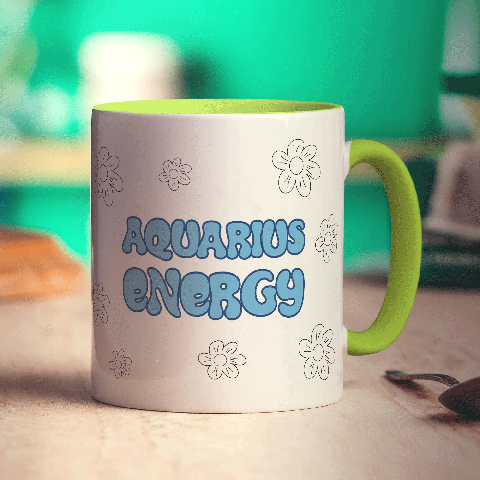 Aquarius Energy Star Sign Mug - Image 7