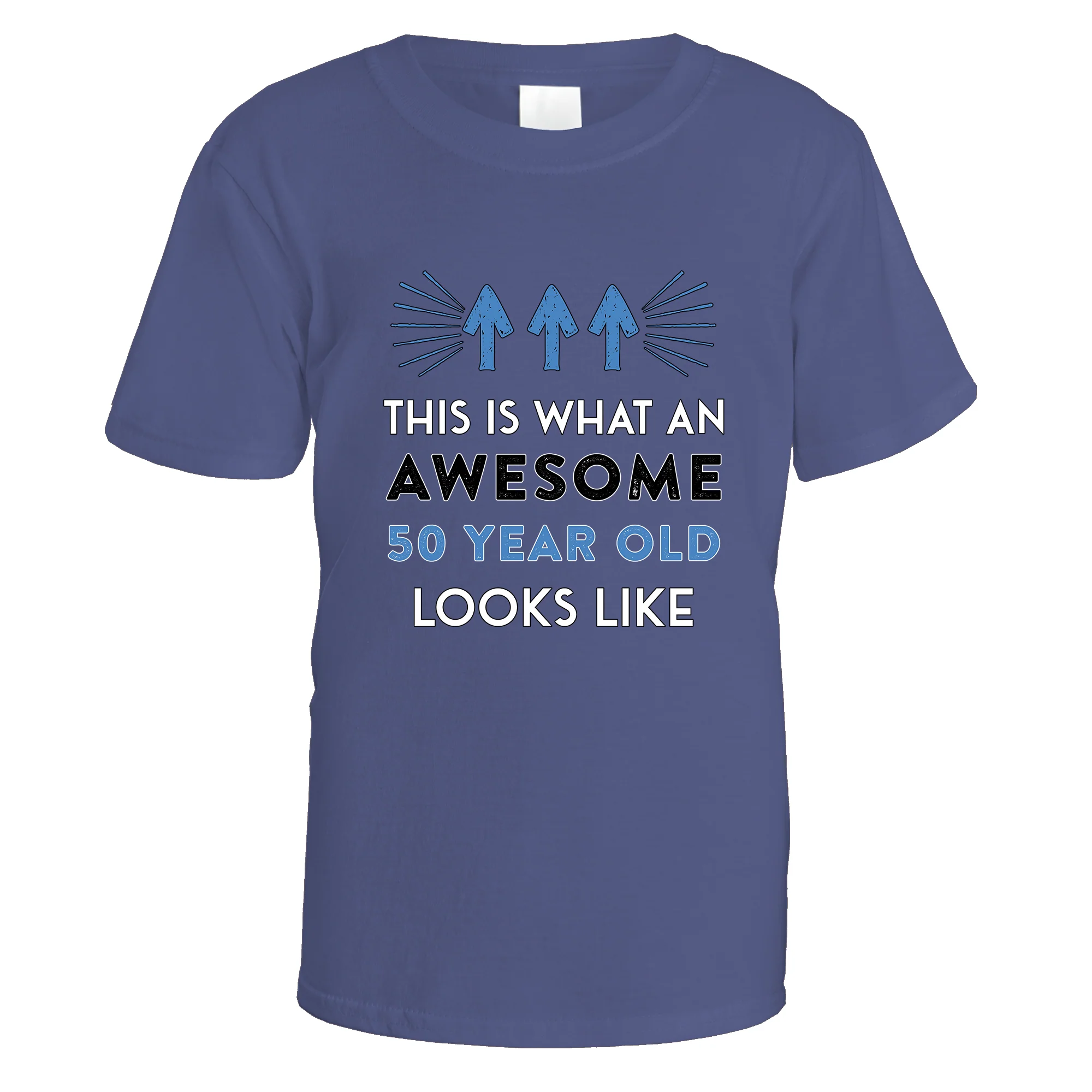 Awesome 50 Year Old T-Shirt (Blue Design) - Image 5
