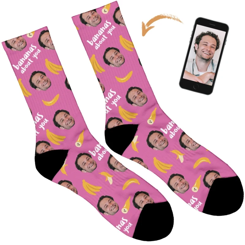 Bananas About You Personalised Socks - Image 56