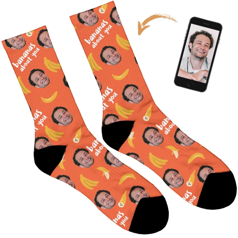 Bananas About You Personalised Socks - Image 95