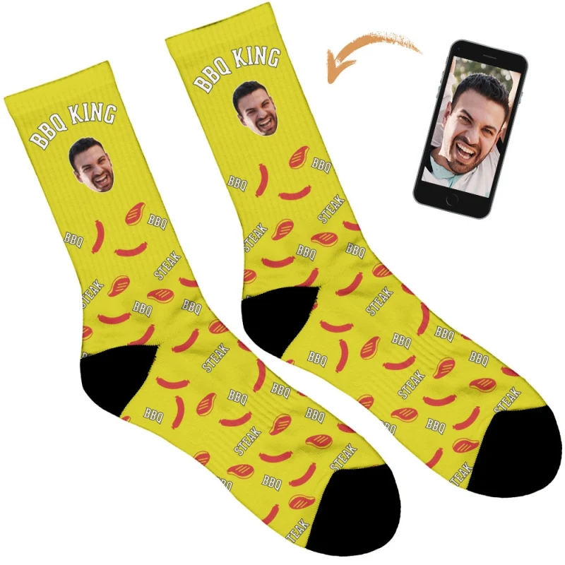 BBQ King Personalised Socks - Image 14