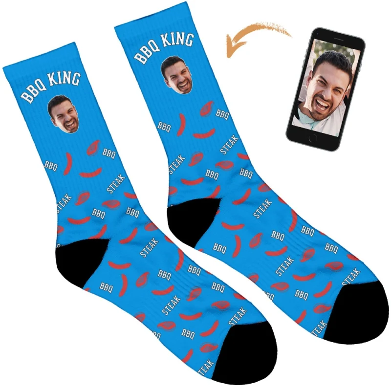 BBQ King Personalised Socks - Image 25