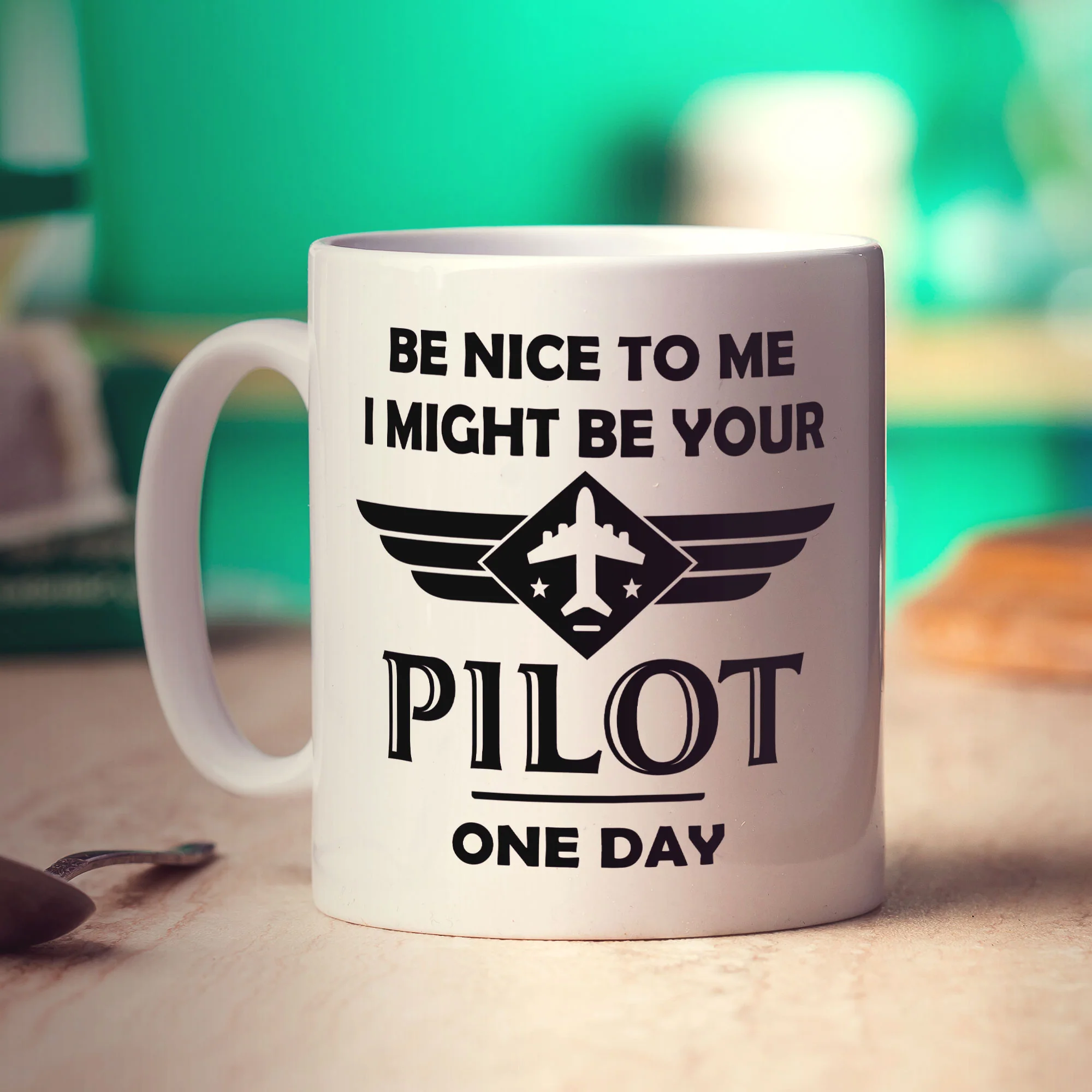 Be Nice to Me I Might be Your Pilot One Day Mug - Image 2