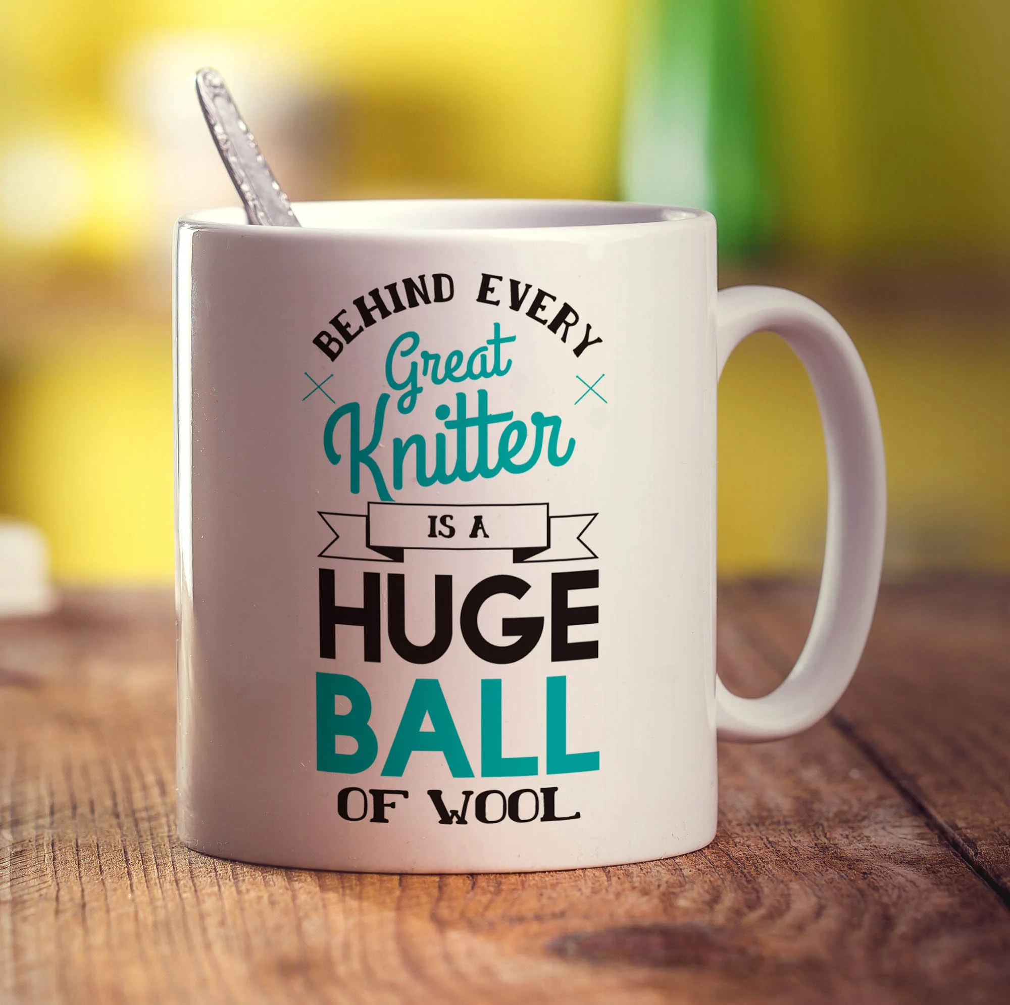 Behind Every Great Knitter is a Huge Ball of Wool Mug - Image 3