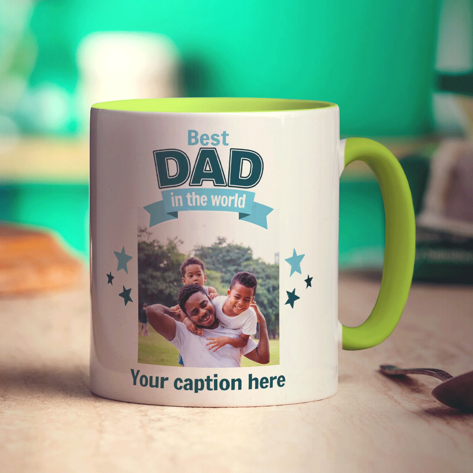 Best Dad in the World Mug with Photo and Caption - Image 5