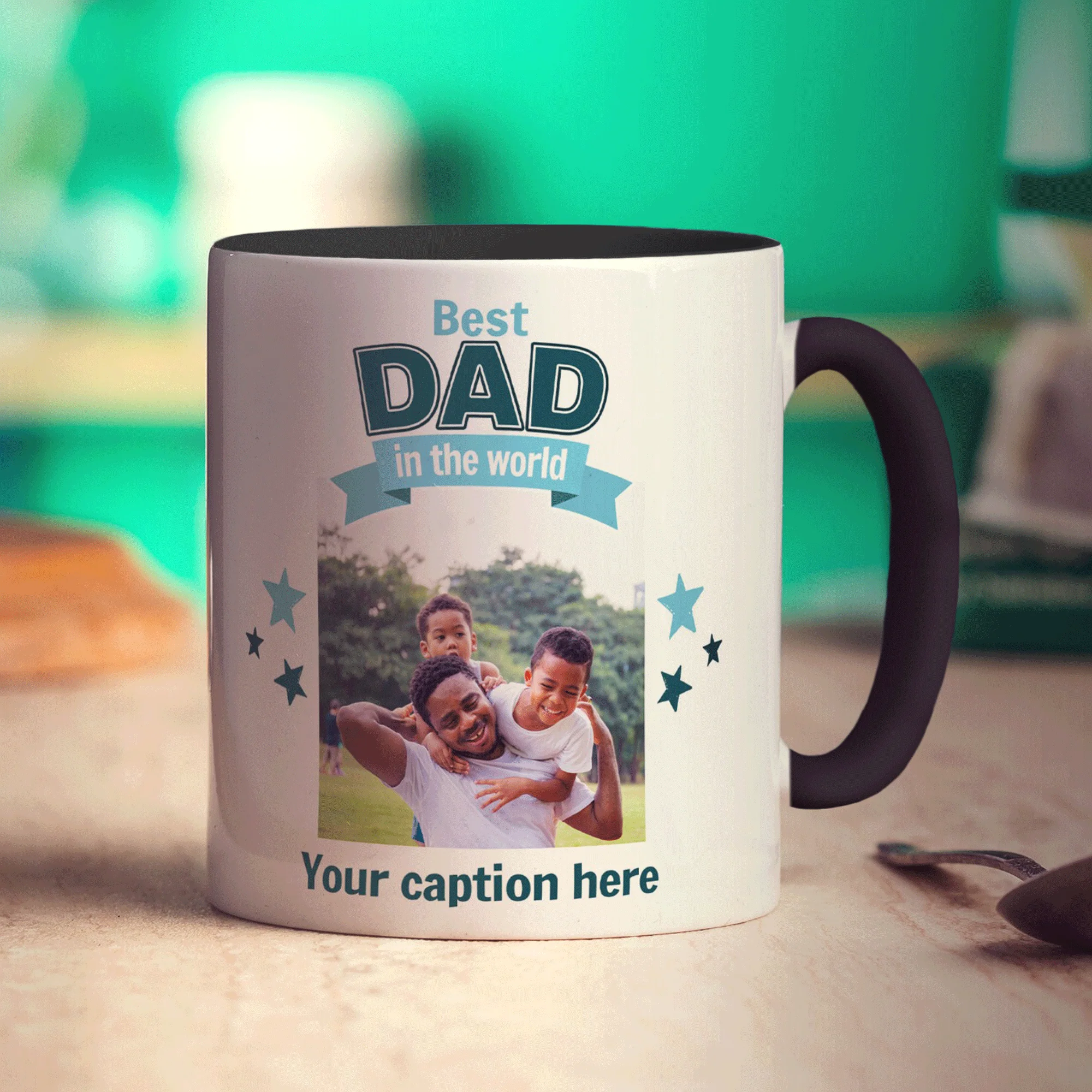 Best Dad in the World Mug with Photo and Caption - Image 8