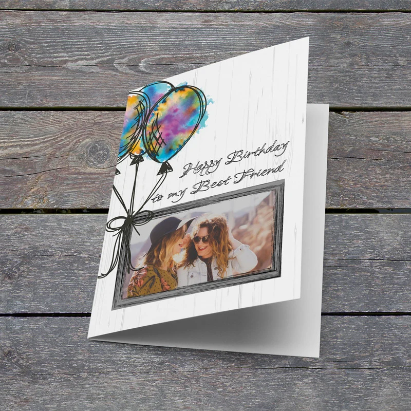 Best Friend Photo Birthday Card - Image 3