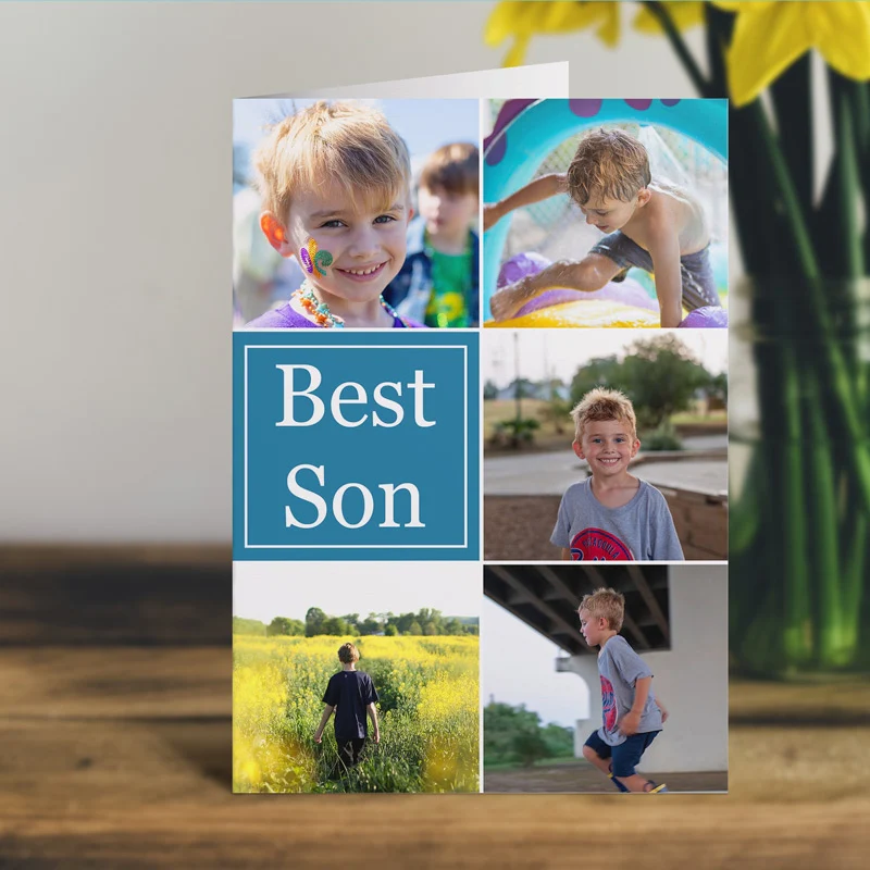 Best Son Birthday Photo Card - Image 3