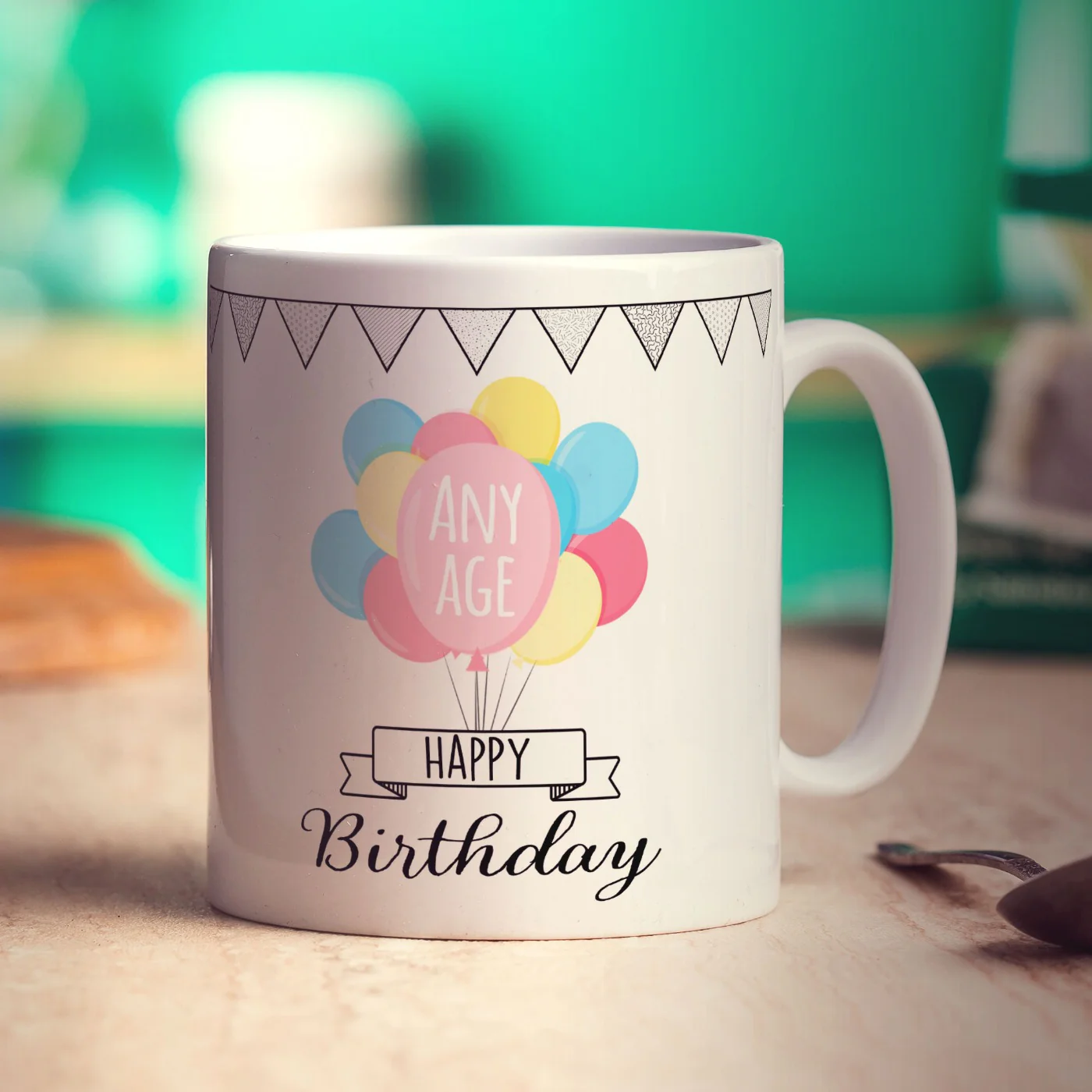 Birthday Age Balloons Mug - Image 4