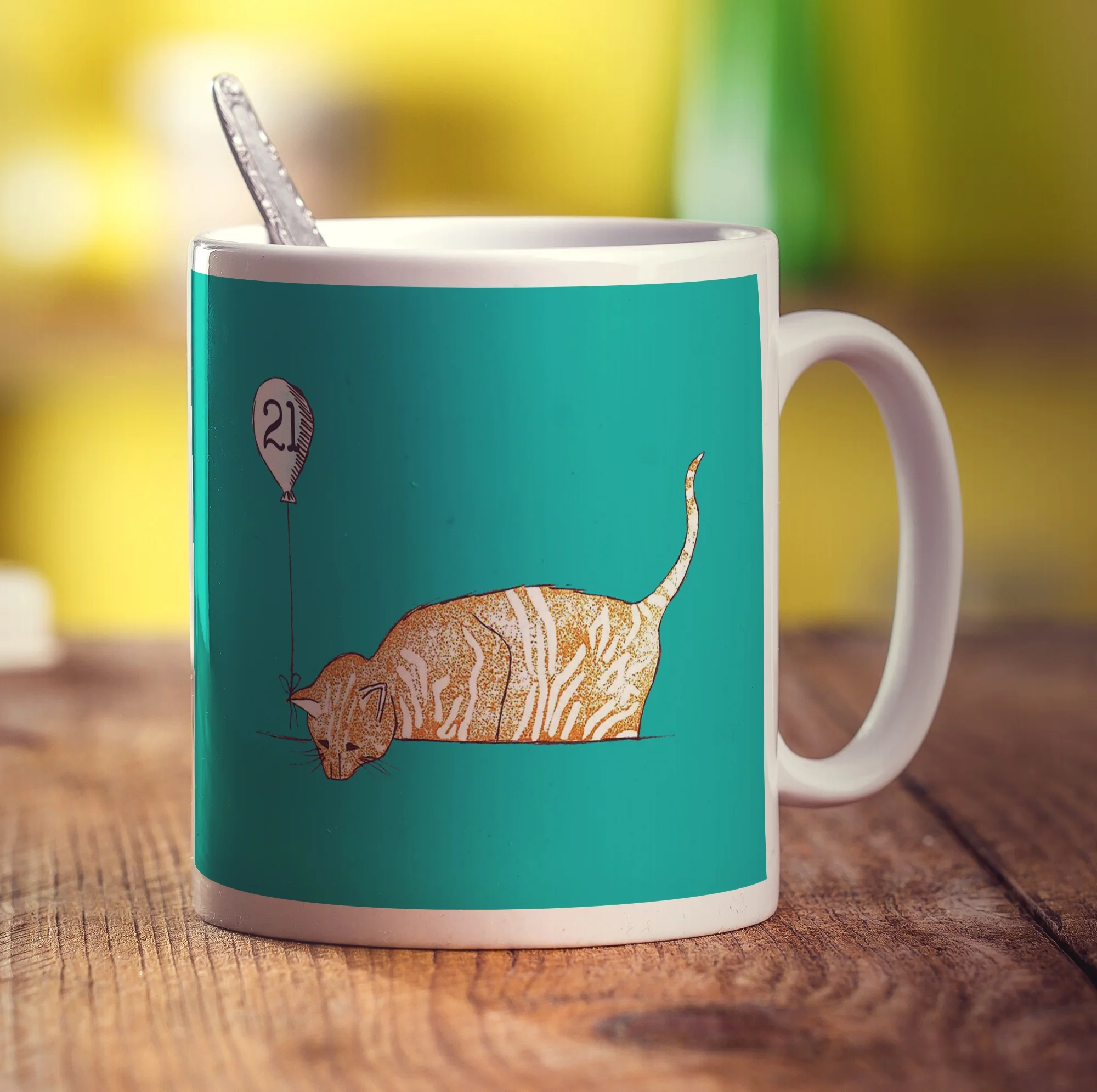 Birthday Cat Mug by Hannah Mansfield